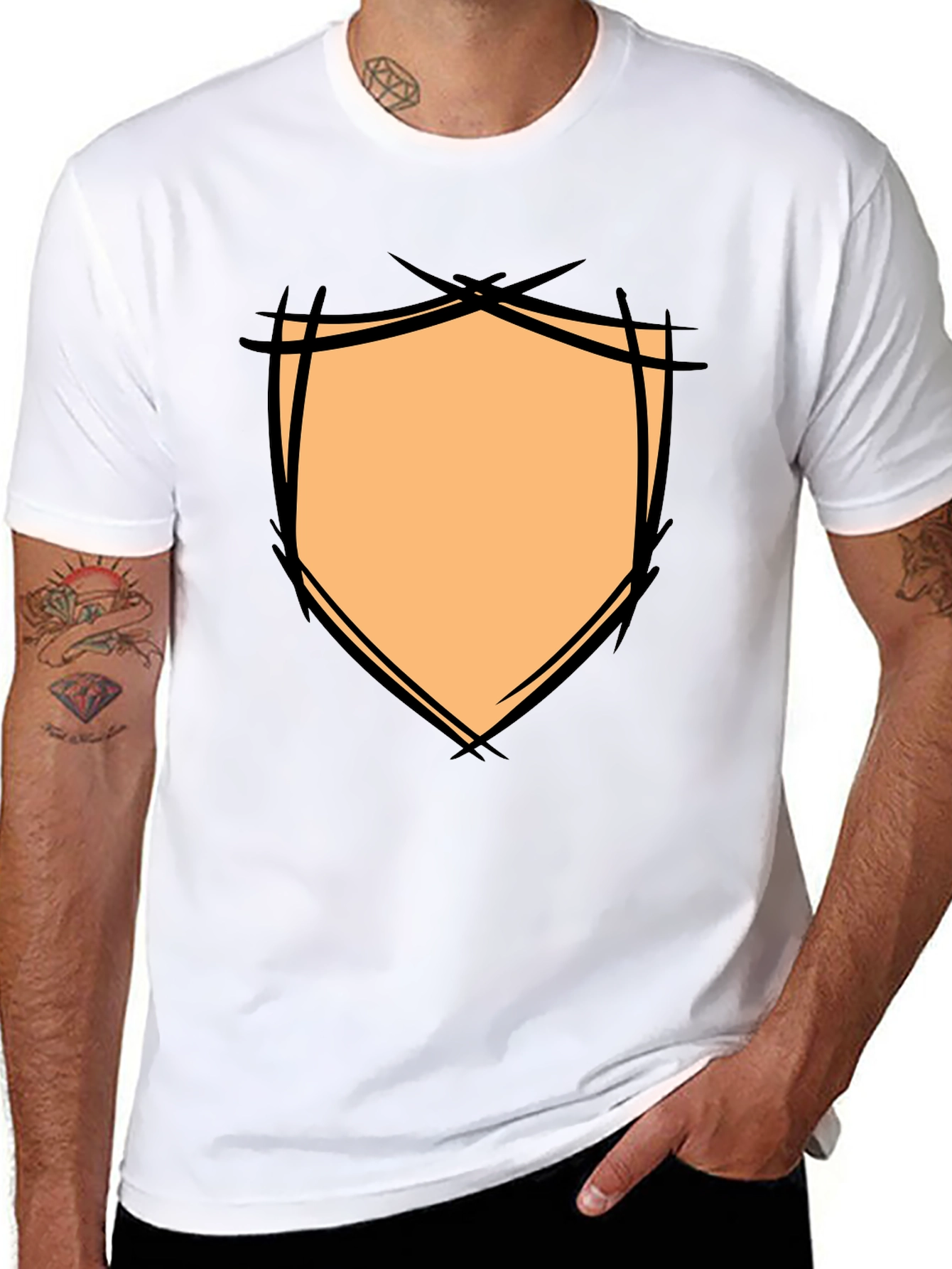Graphic Shield Tee - Modern Black T-Shirt
