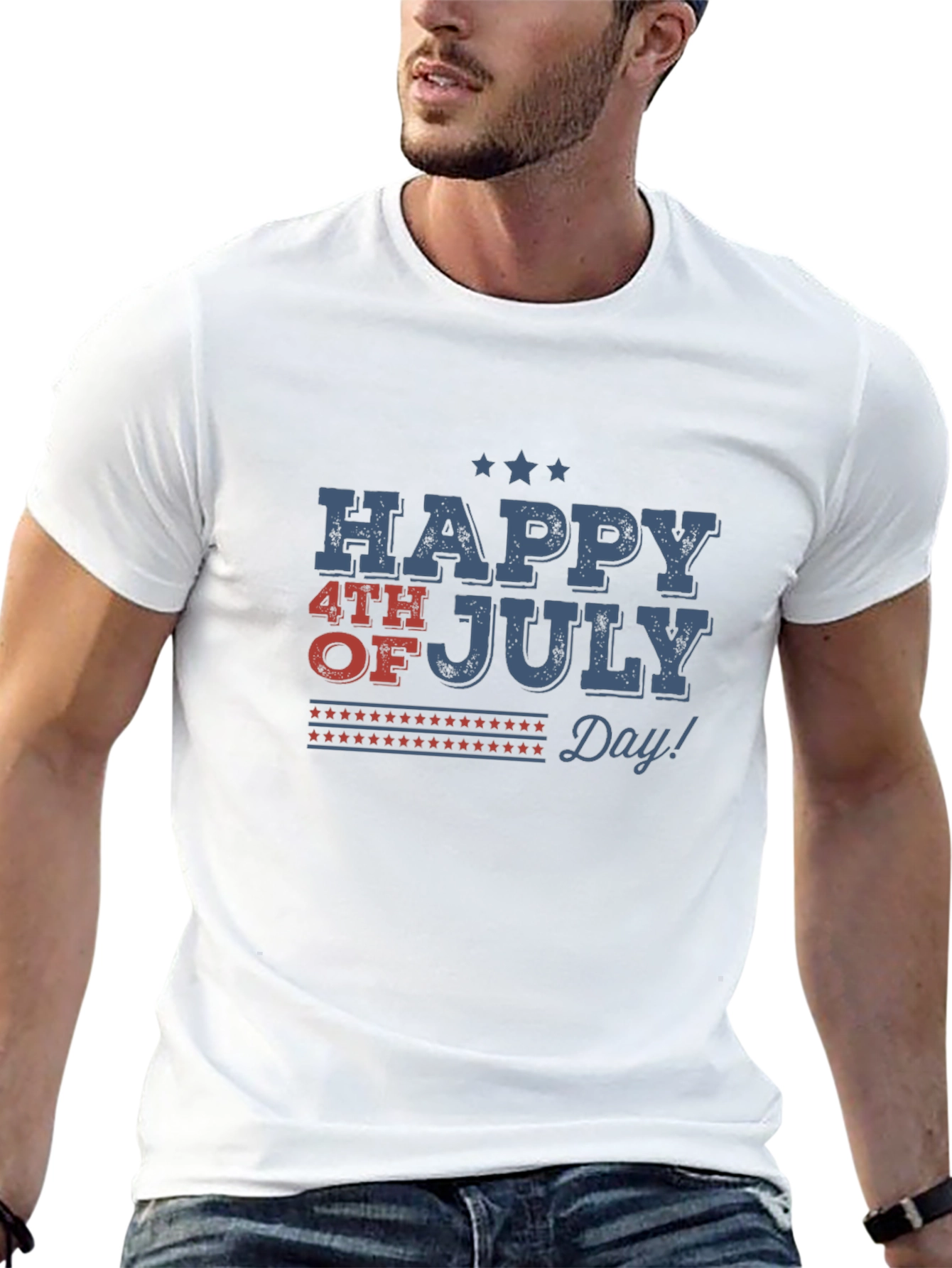 Happy 4th of July Patriotic Graphic T-Shirt