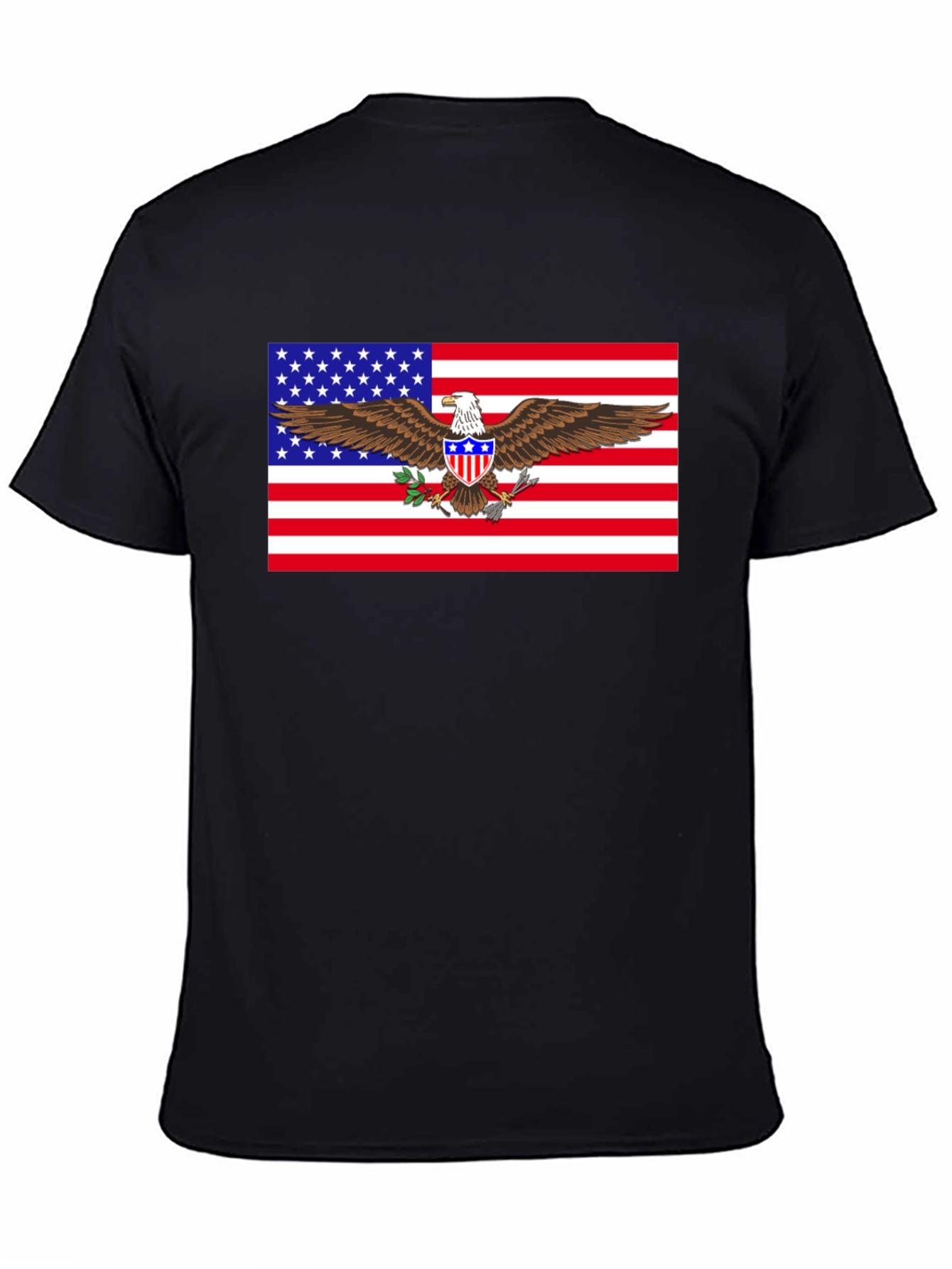American Flag Eagle Graphic T-Shirt