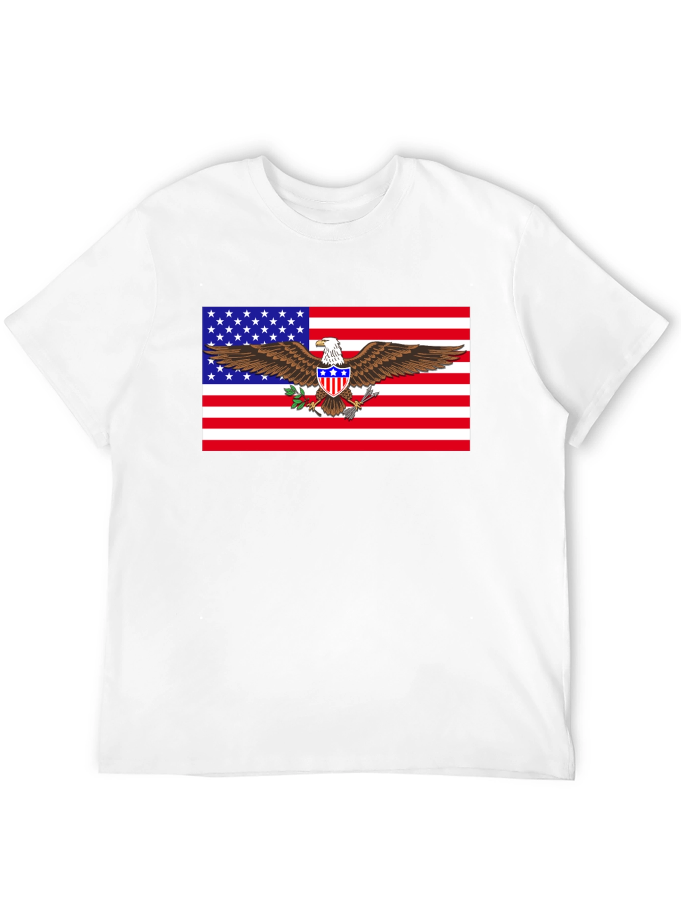 American Flag Eagle Graphic T-Shirt
