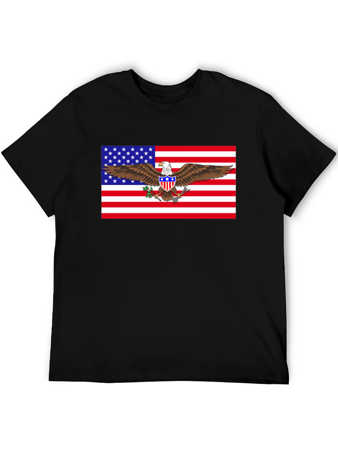 American Flag Eagle Graphic T-Shirt