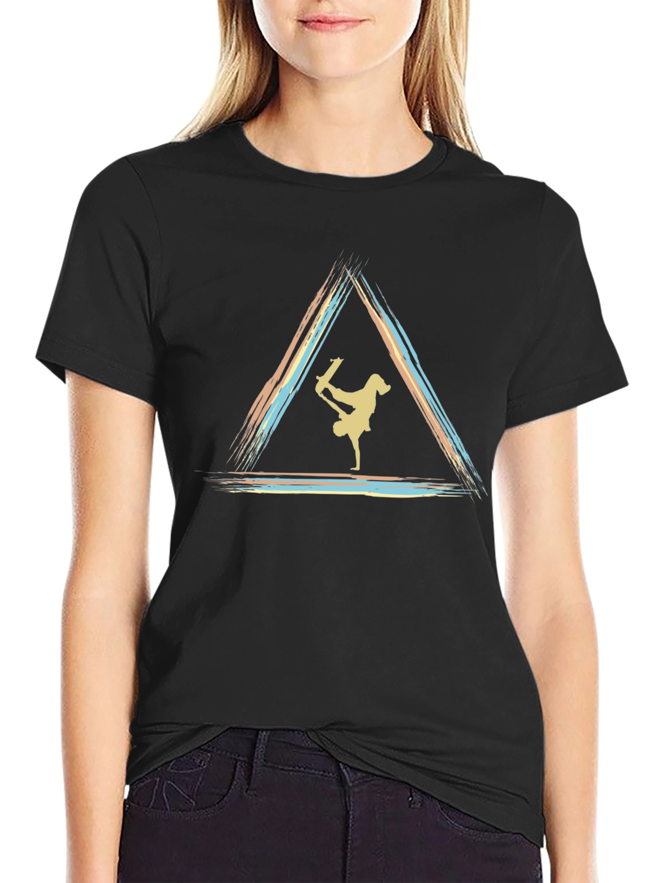 Skateboarding Triangle Graphic Tee
