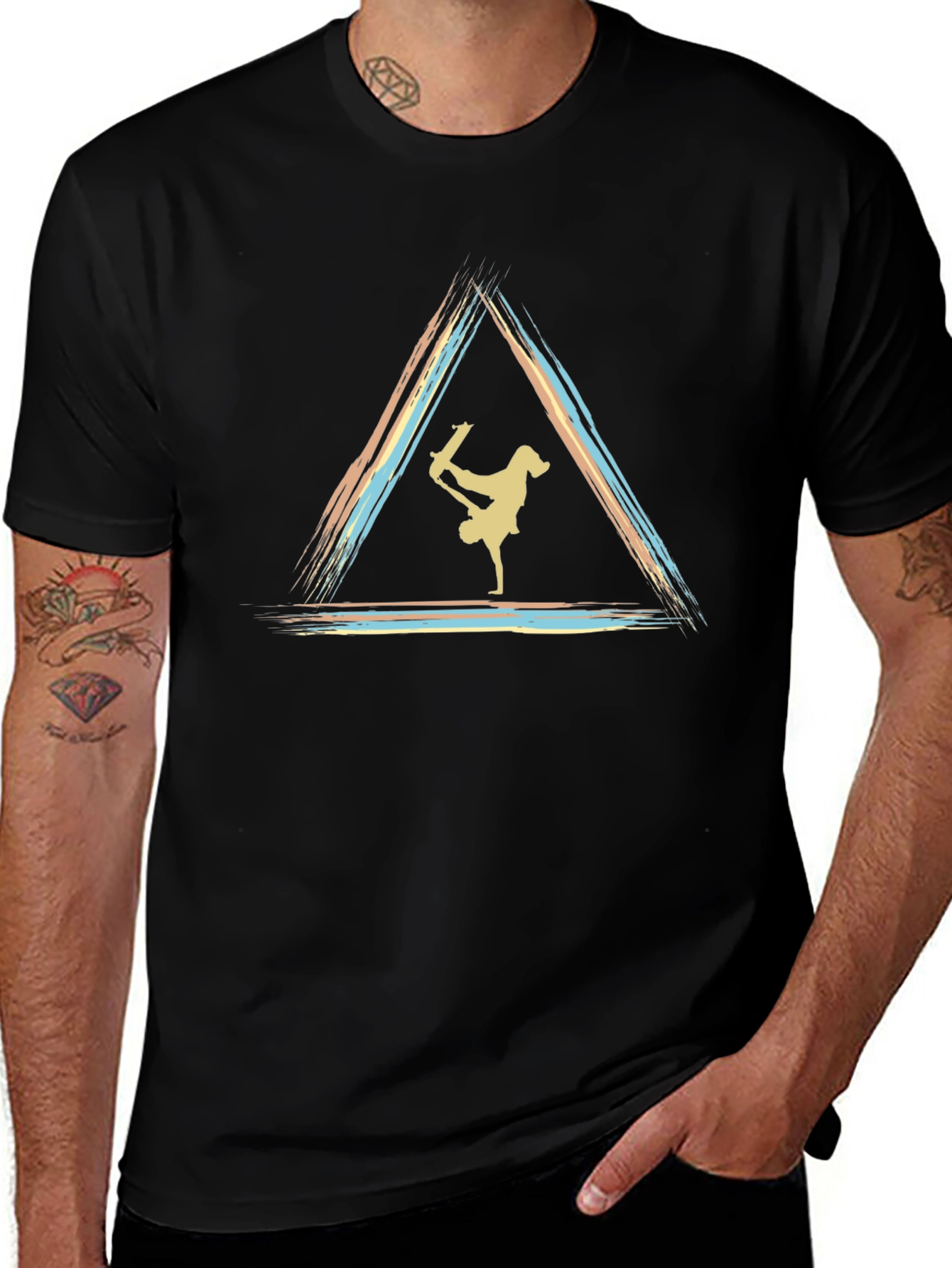 Skateboarding Triangle Graphic Tee