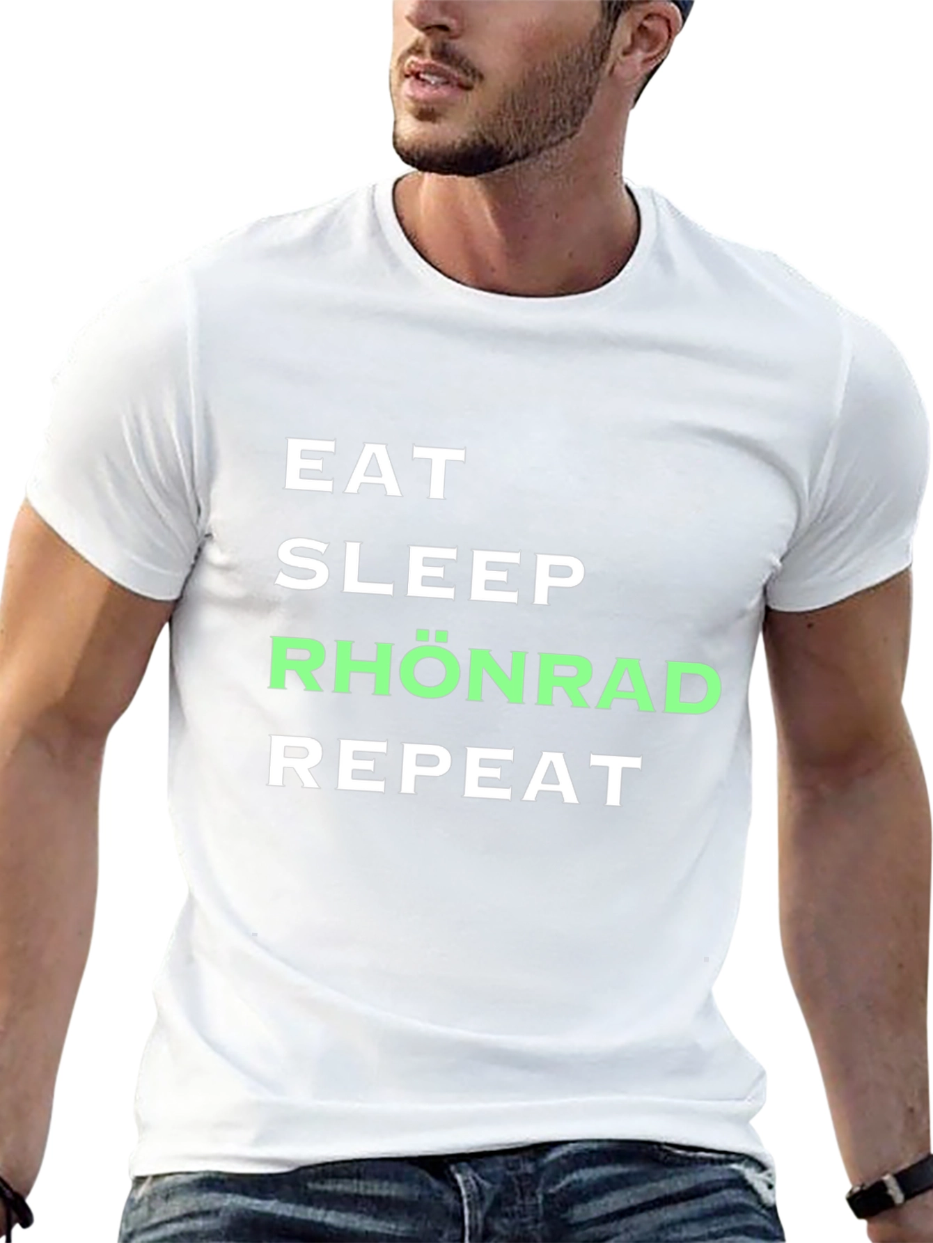 Eat Sleep Rhönrad Repeat Black T-Shirt
