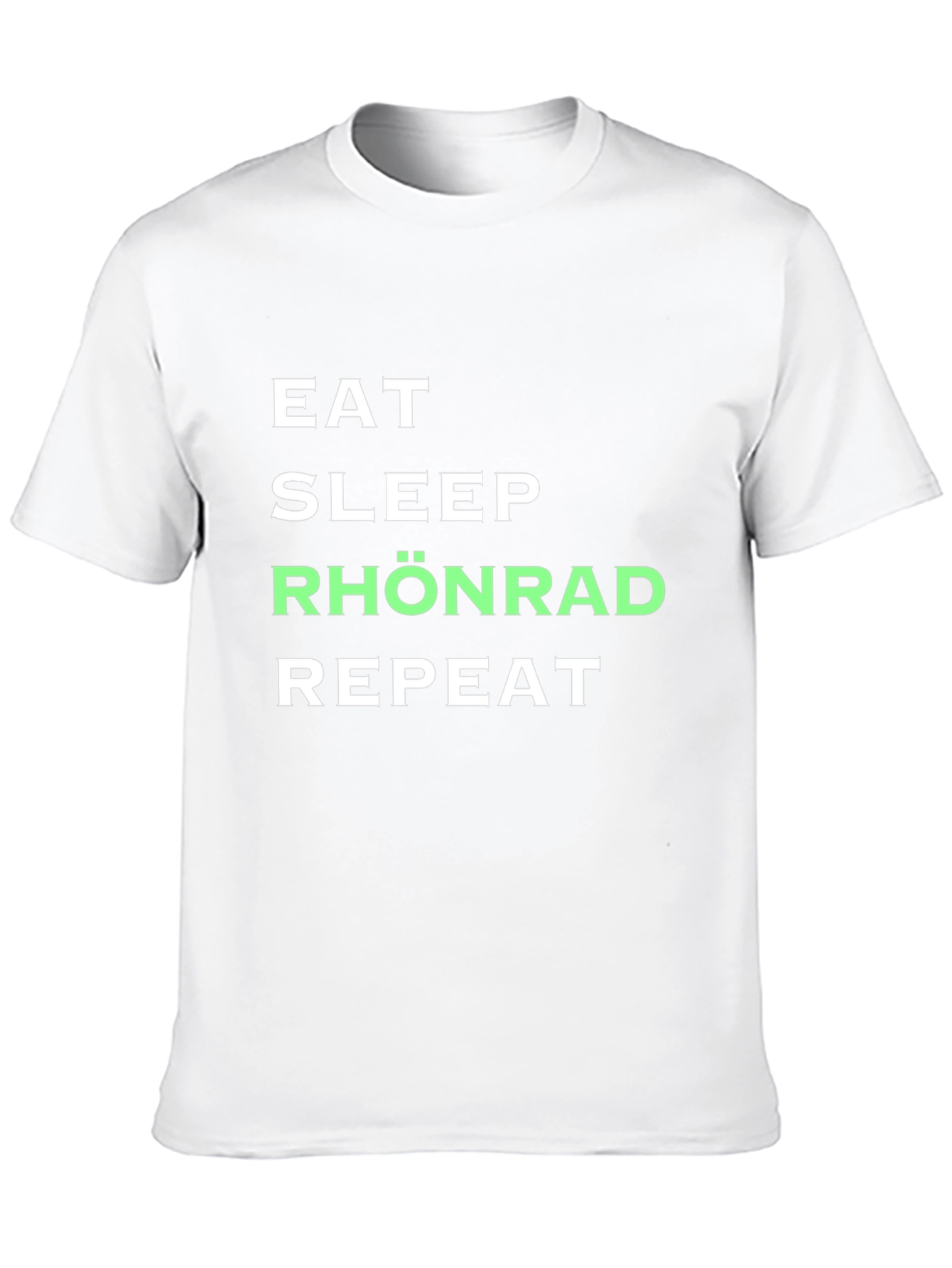 Eat Sleep Rhönrad Repeat Black T-Shirt