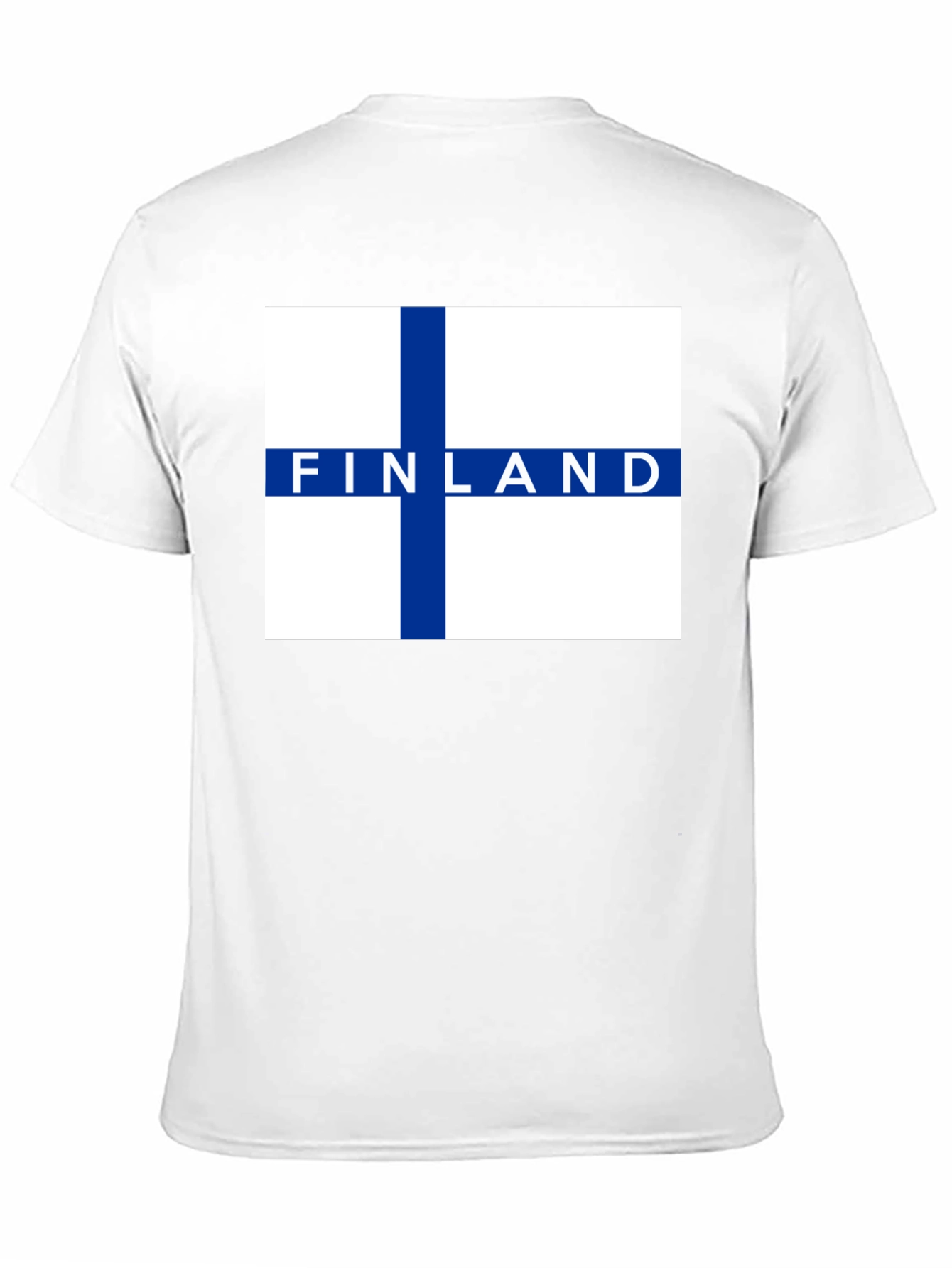Finland Flag Graphic Tee - Black Cotton Casual T-Shirt