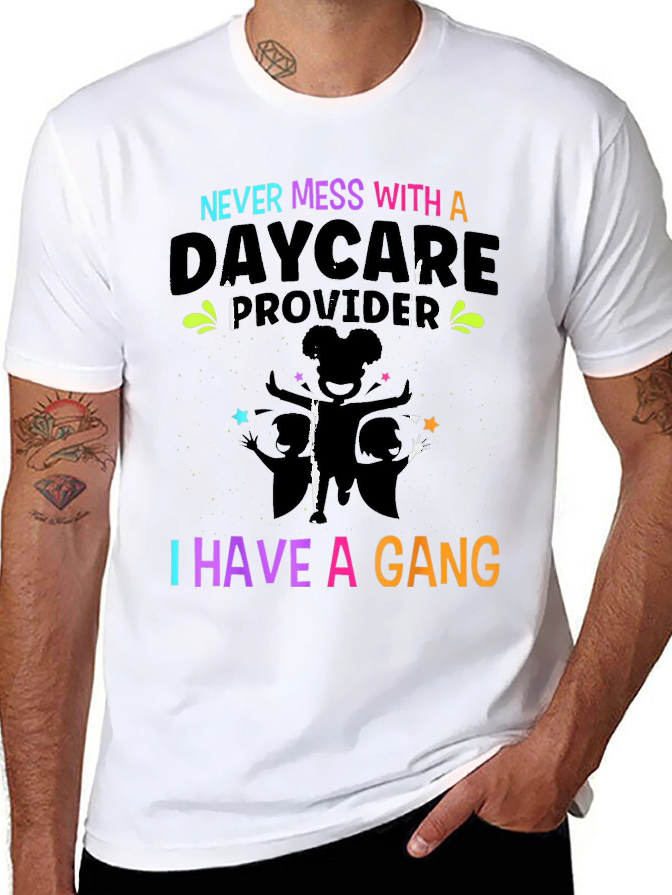 Daycare Provider Gang T-Shirt - Funny Teacher Tee