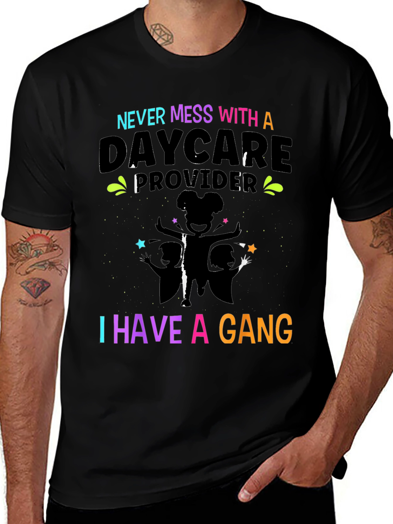 Daycare Provider Gang T-Shirt - Funny Teacher Tee