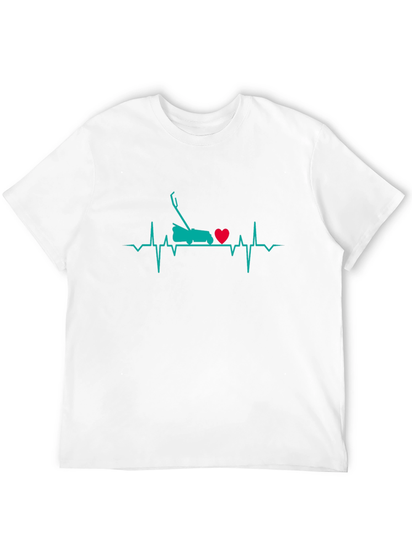 Lawn Mower Heartbeat T-Shirt - Gardener Gift