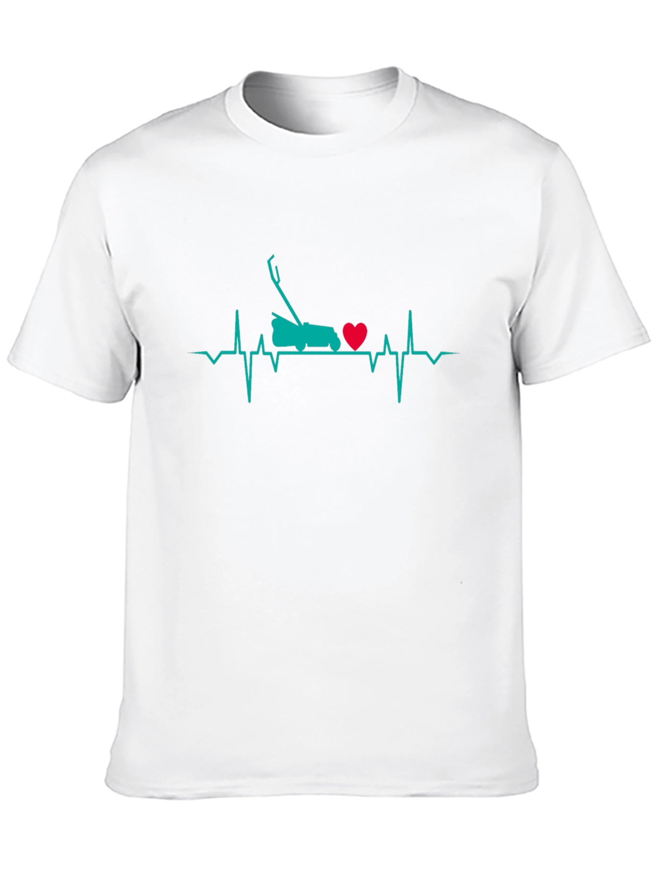 Lawn Mower Heartbeat T-Shirt - Gardener Gift