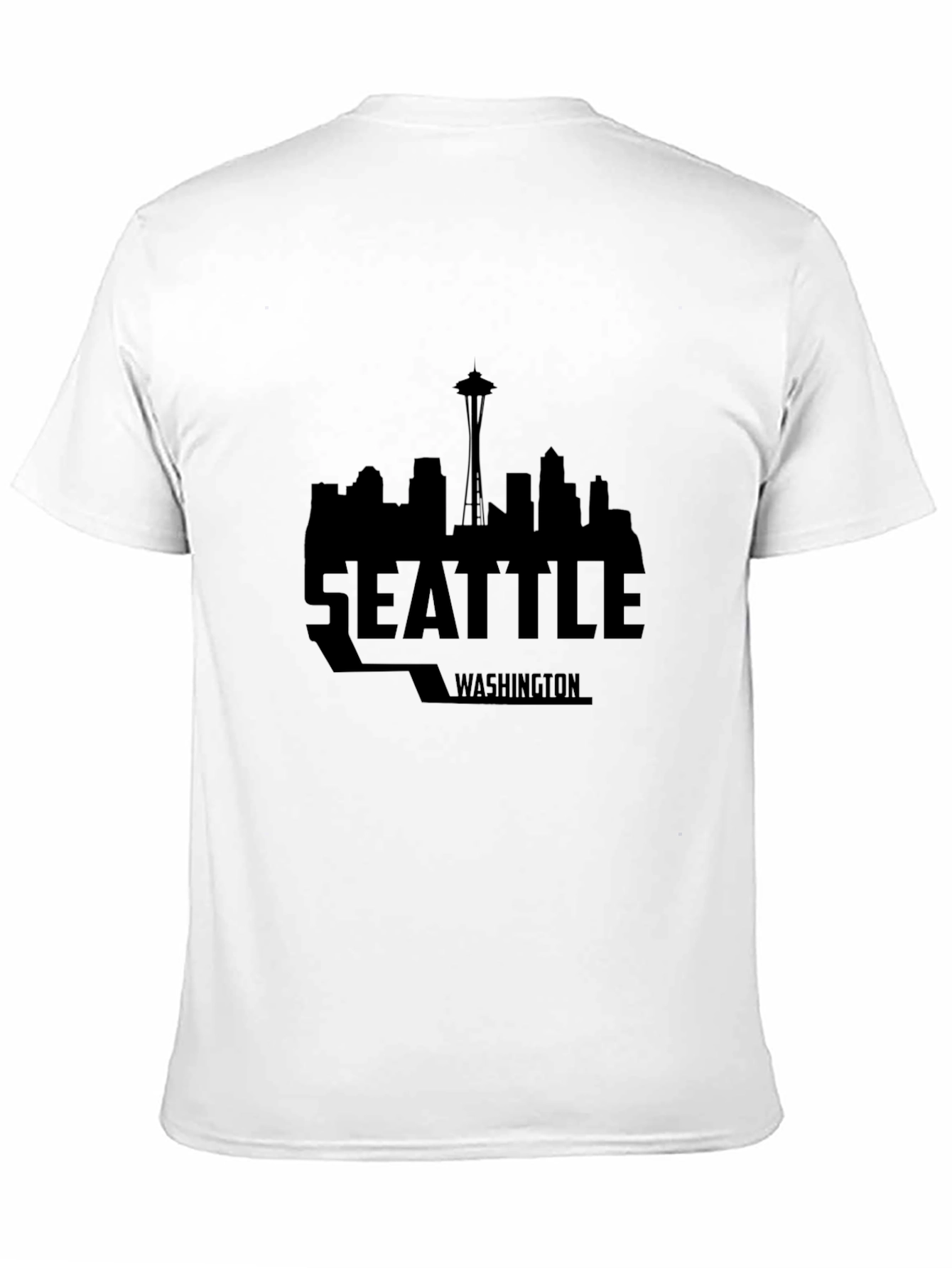 Seattle Skyline Black T-Shirt