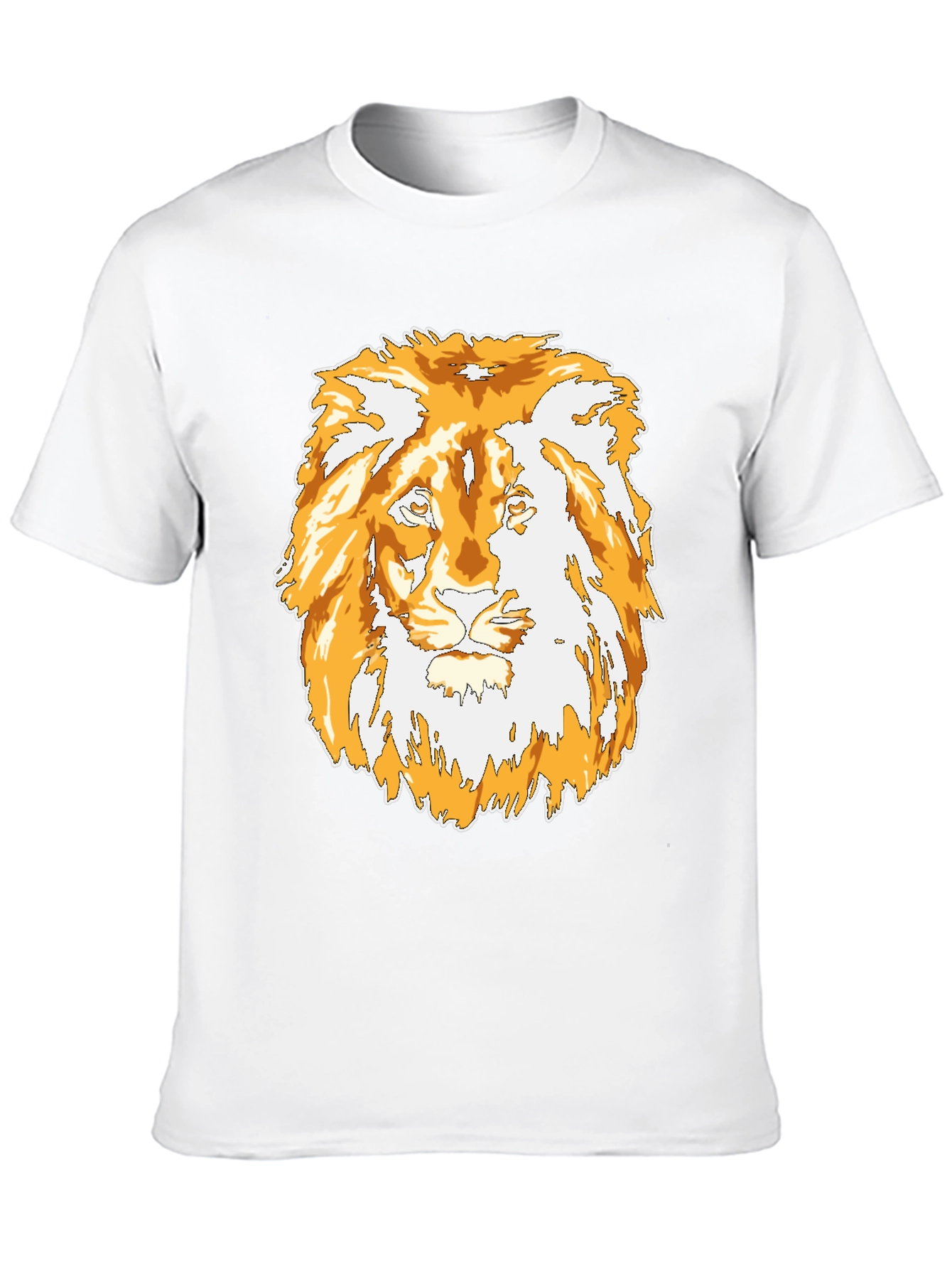 Lion Graphic Black T-Shirt - Mens Casual Tee