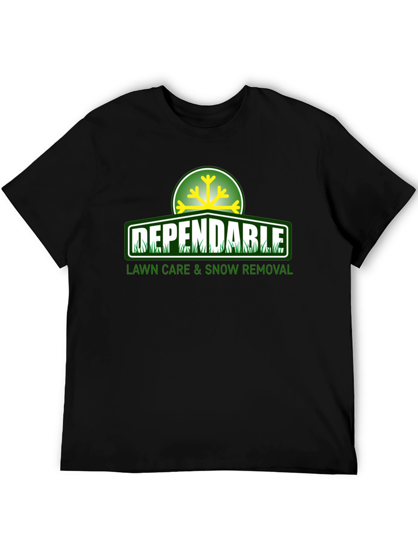 Dependable Lawn Care & Snow Removal Black T-Shirt