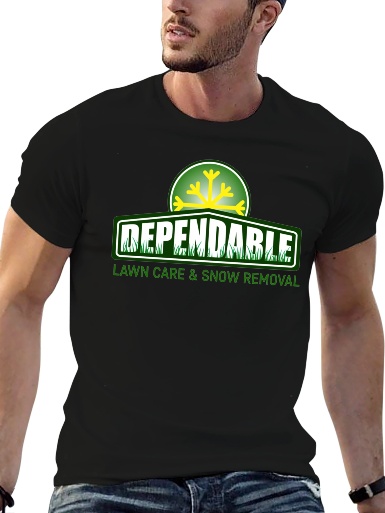 Dependable Lawn Care & Snow Removal Black T-Shirt