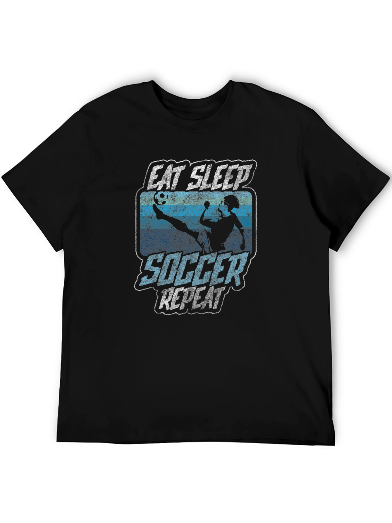 Eat Sleep Soccer Repeat Graphic Tee