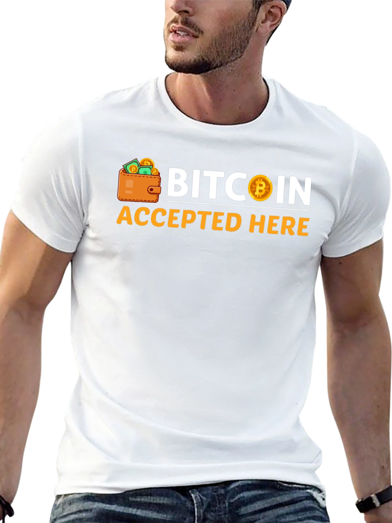 Bitcoin Accepted Here Black T-Shirt