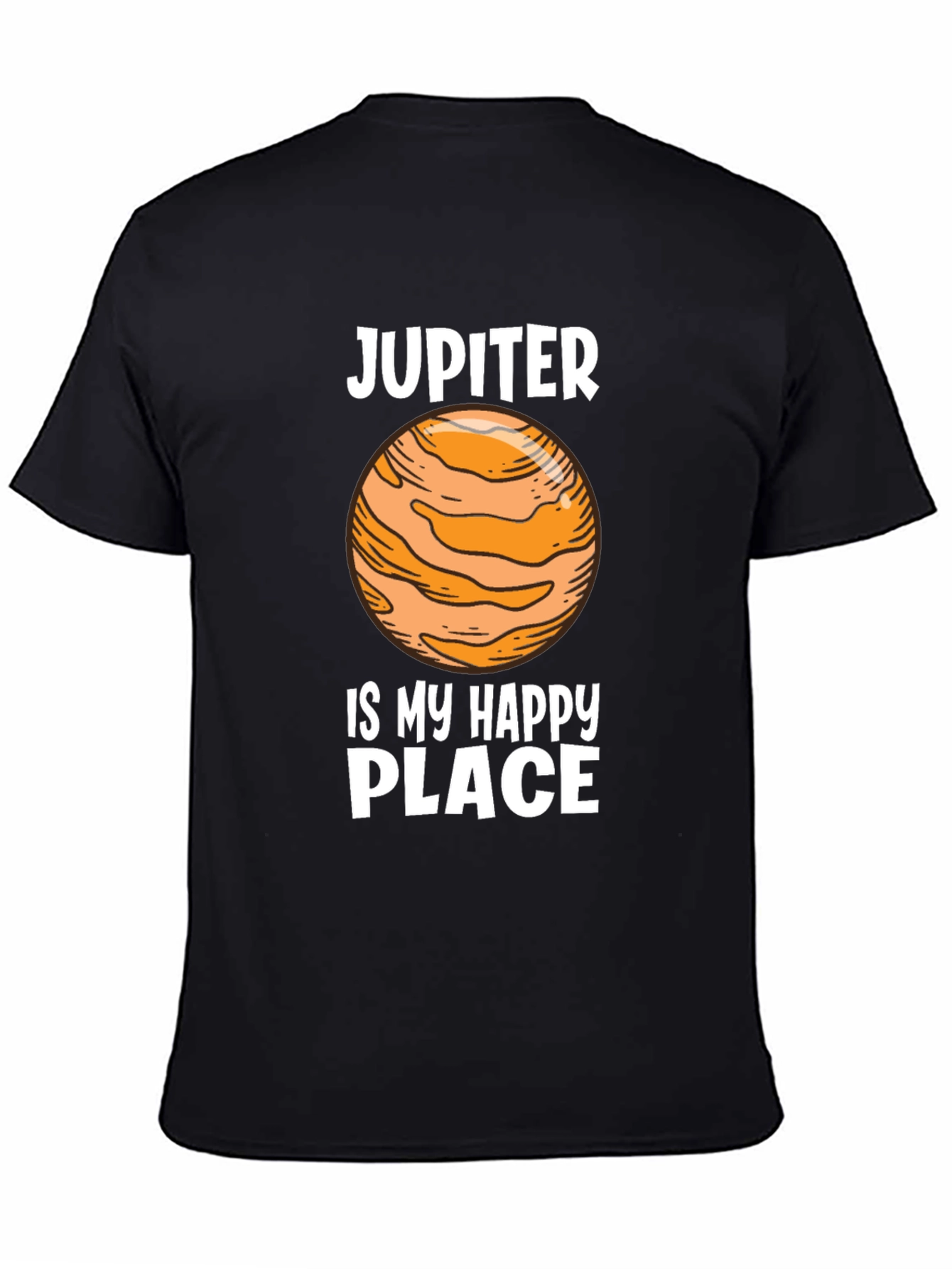 Jupiter Happy Place Black Graphic Tee