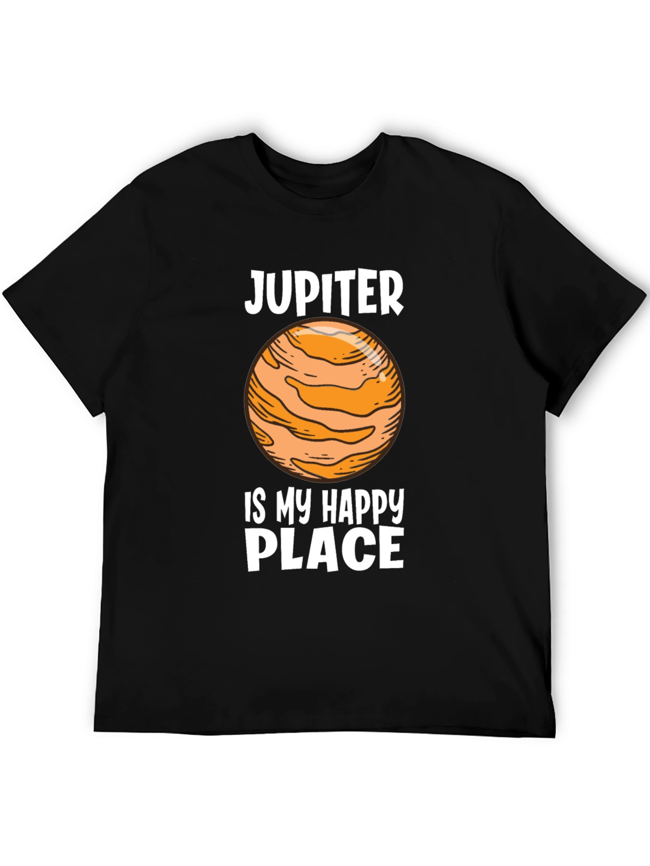 Jupiter Happy Place Black Graphic Tee