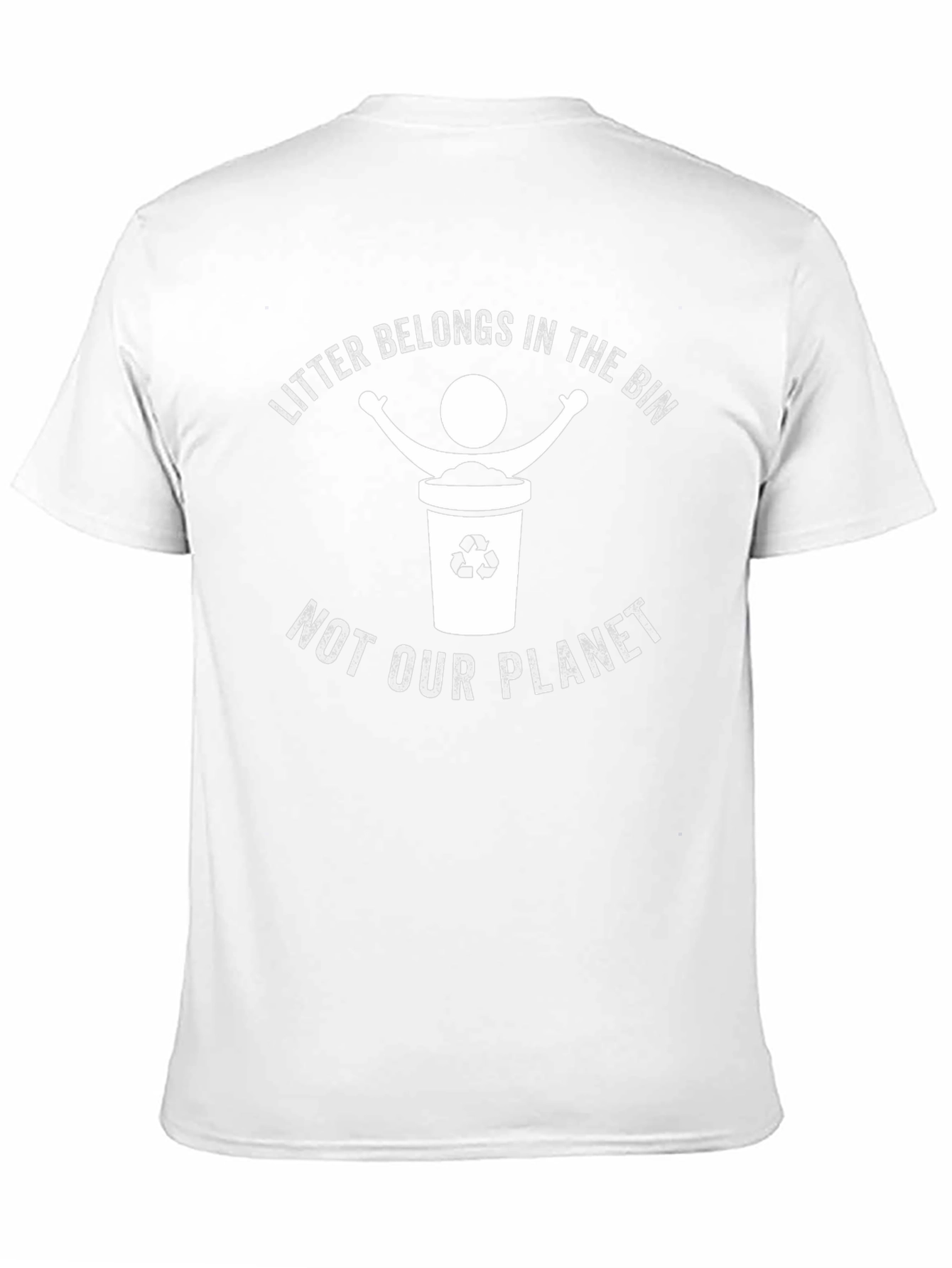 Eco-Friendly Litter Belongs in the Bin Black T-Shirt