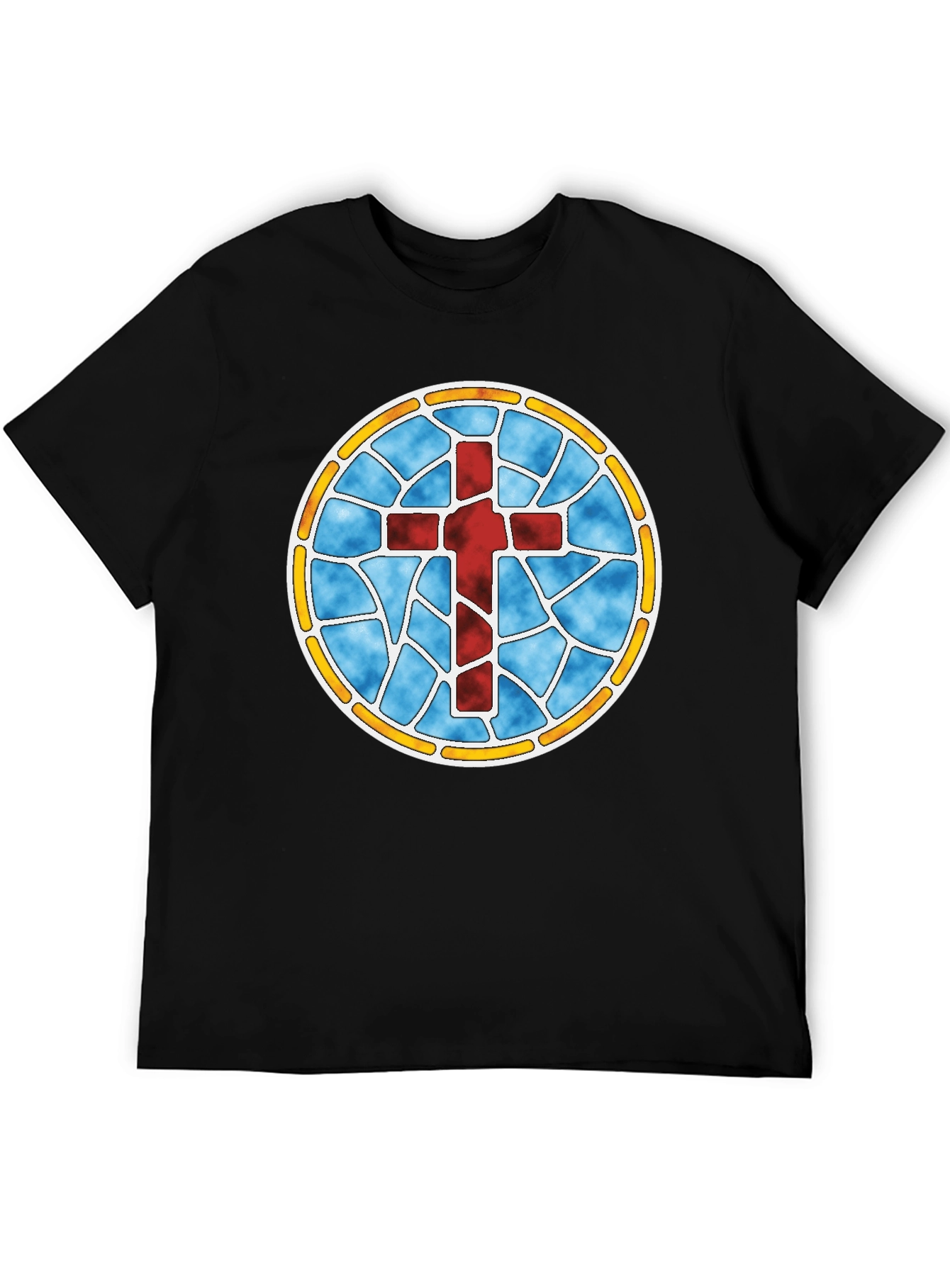 Stained Glass Cross Graphic Tee