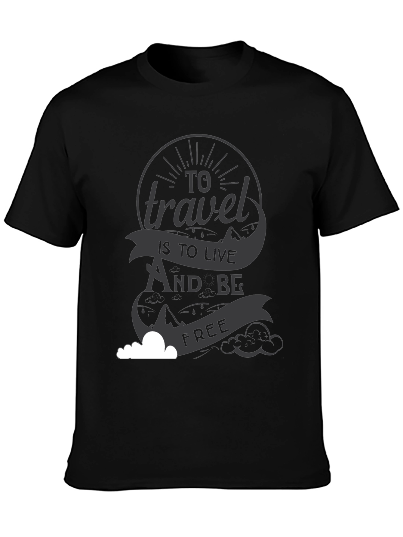 To Travel is to Live Graphic Tee - Black