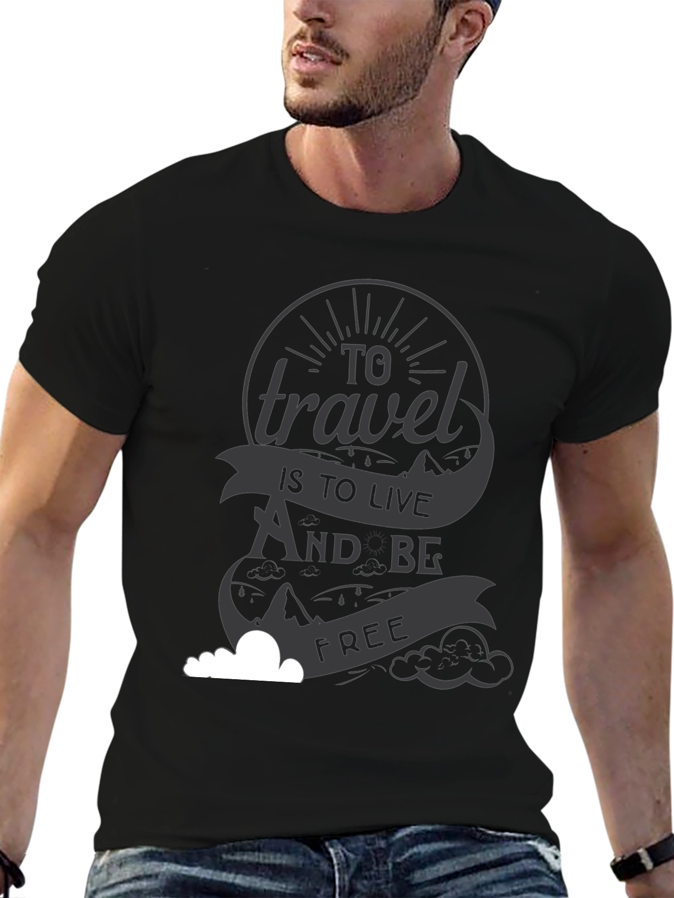 To Travel is to Live Graphic Tee - Black