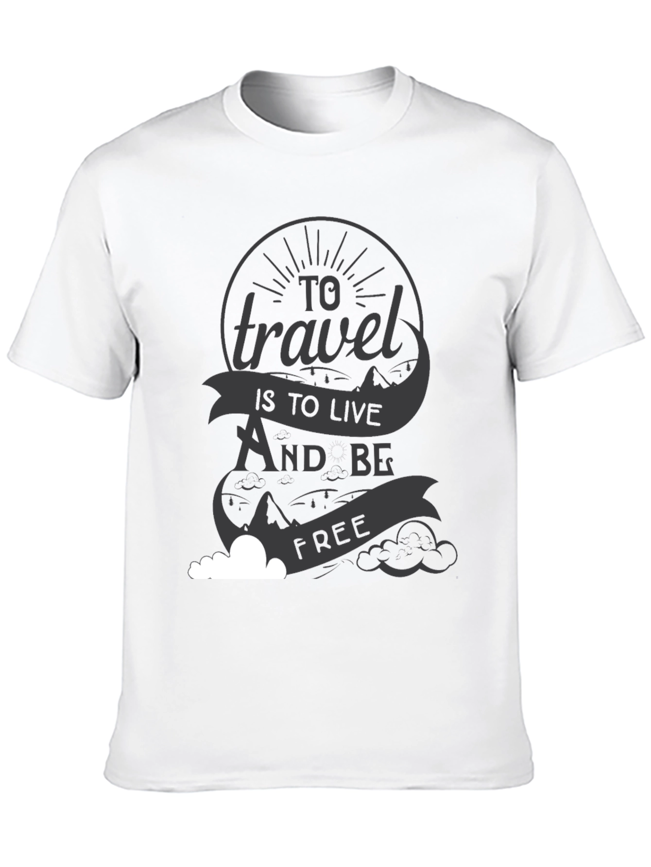 To Travel is to Live Graphic Tee - Black
