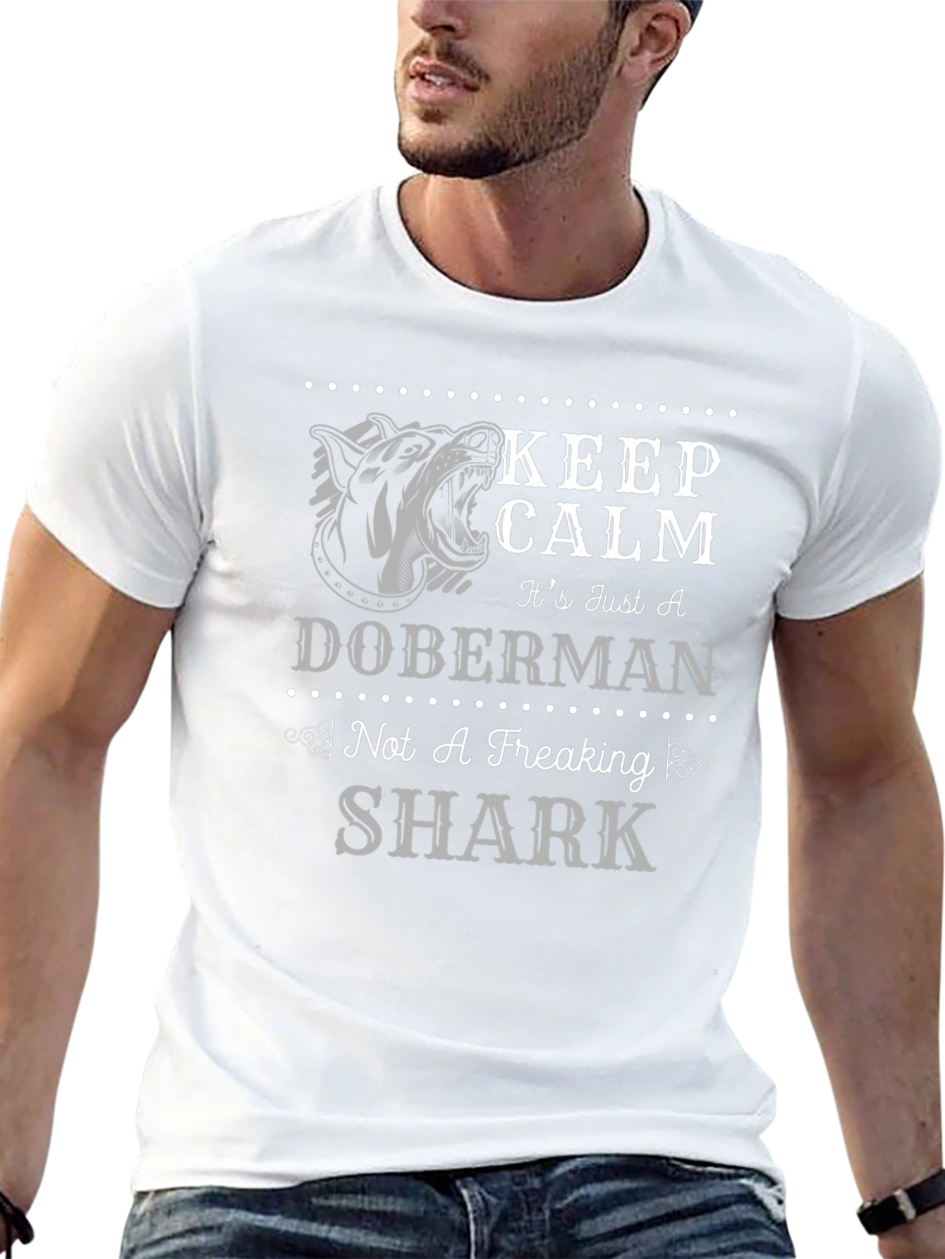 Keep Calm Doberman T-Shirt - Funny Dog Lover Tee