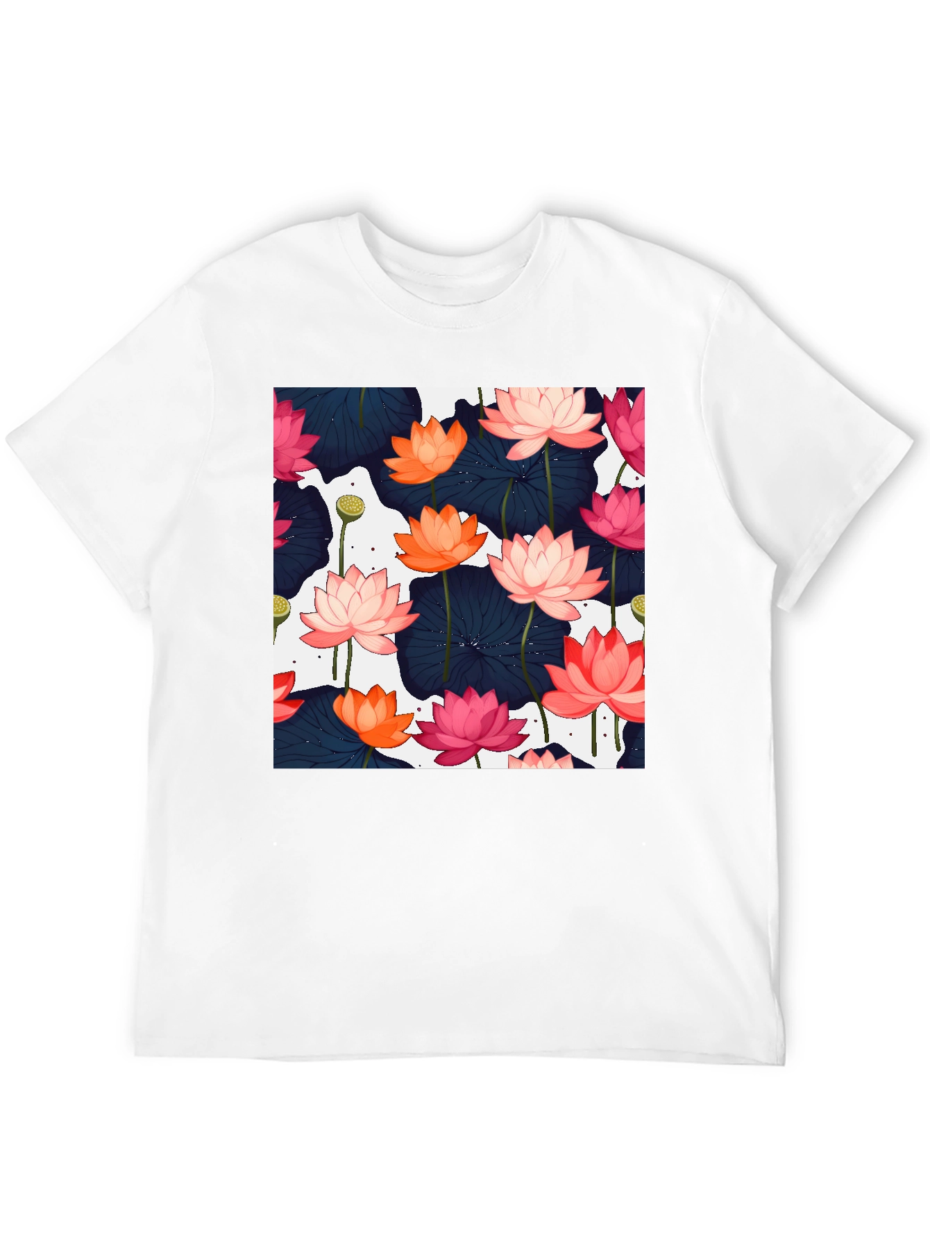Lotus Flower Graphic T-Shirt