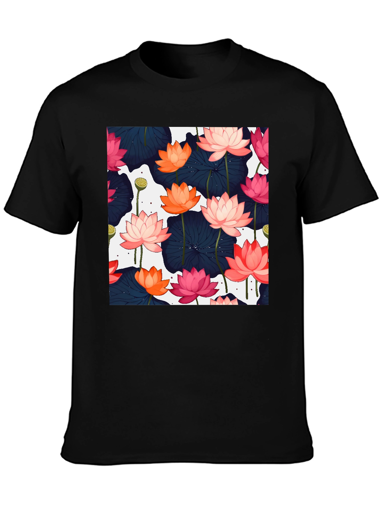 Lotus Flower Graphic T-Shirt