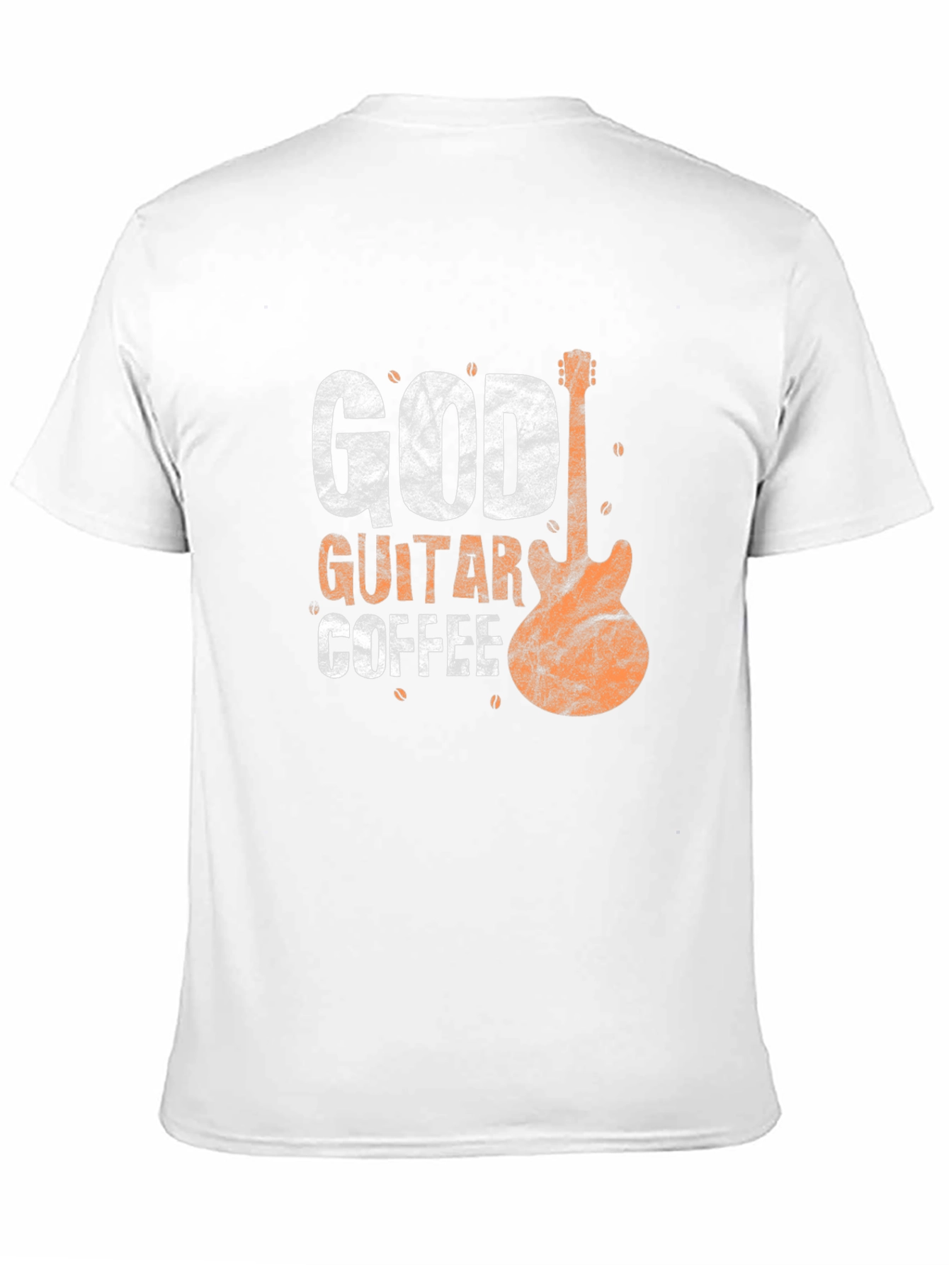 God Guitar Coffee Mens Graphic T-Shirt