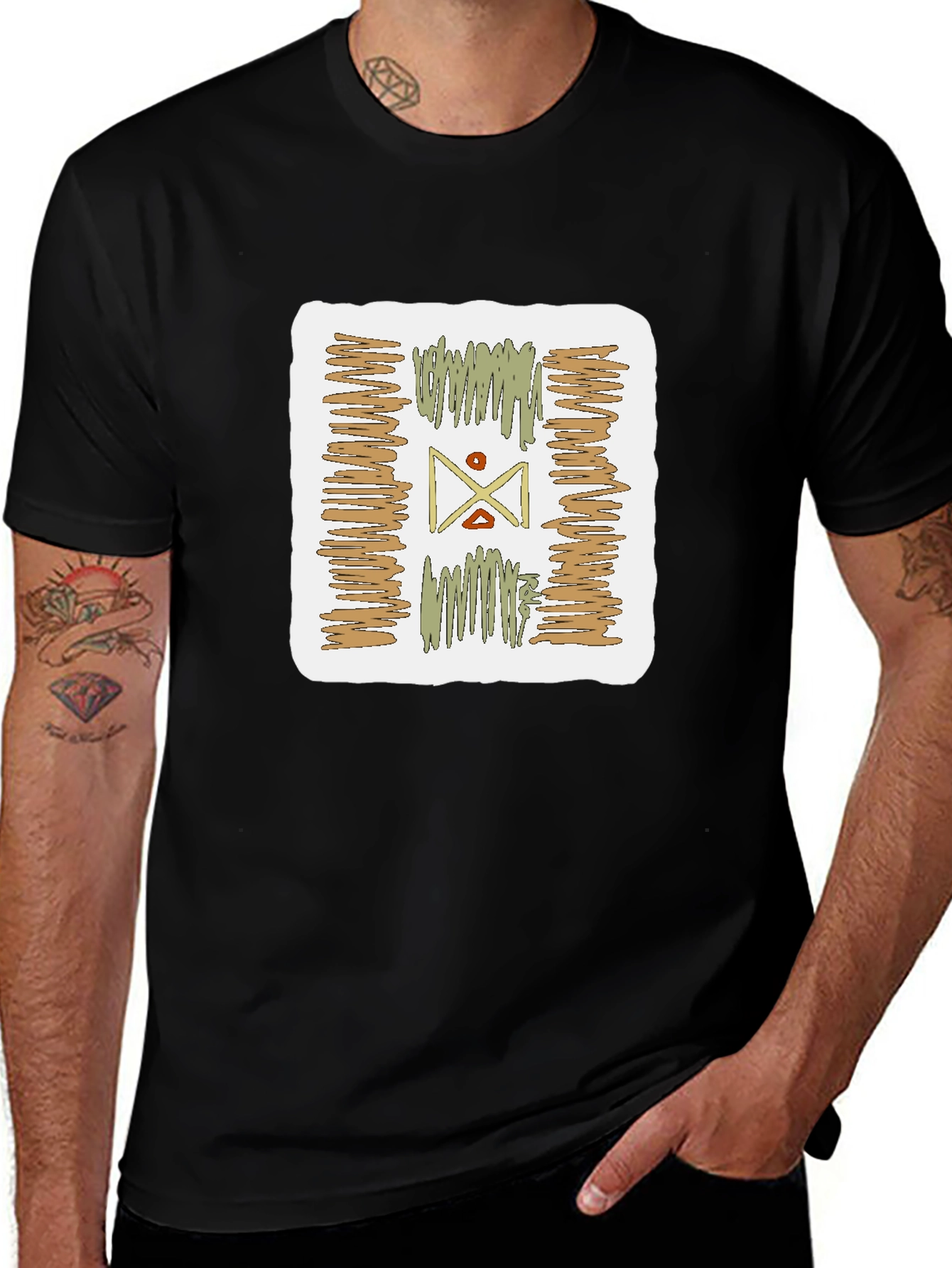 Abstract Graphic Print Tee