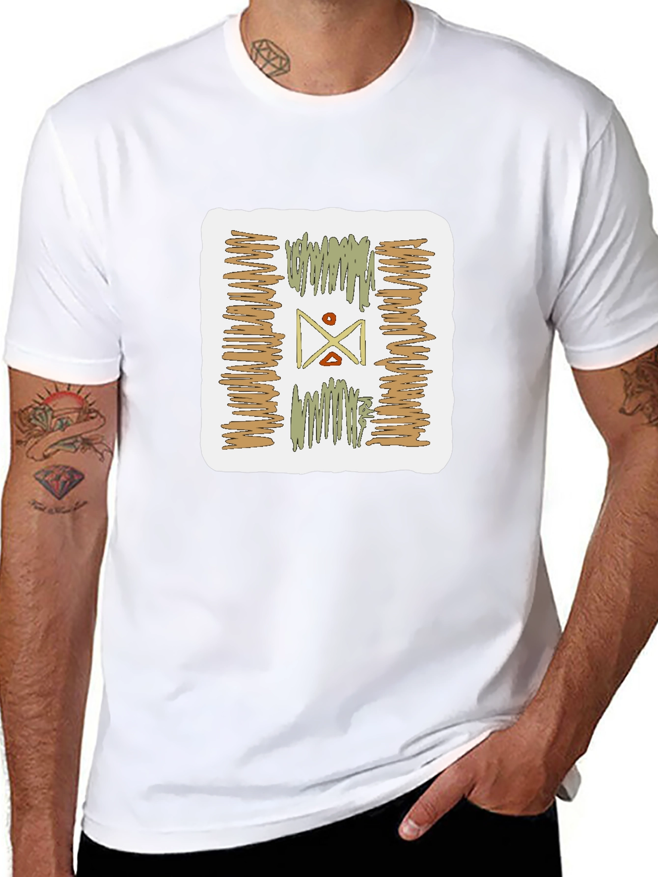 Abstract Graphic Print Tee