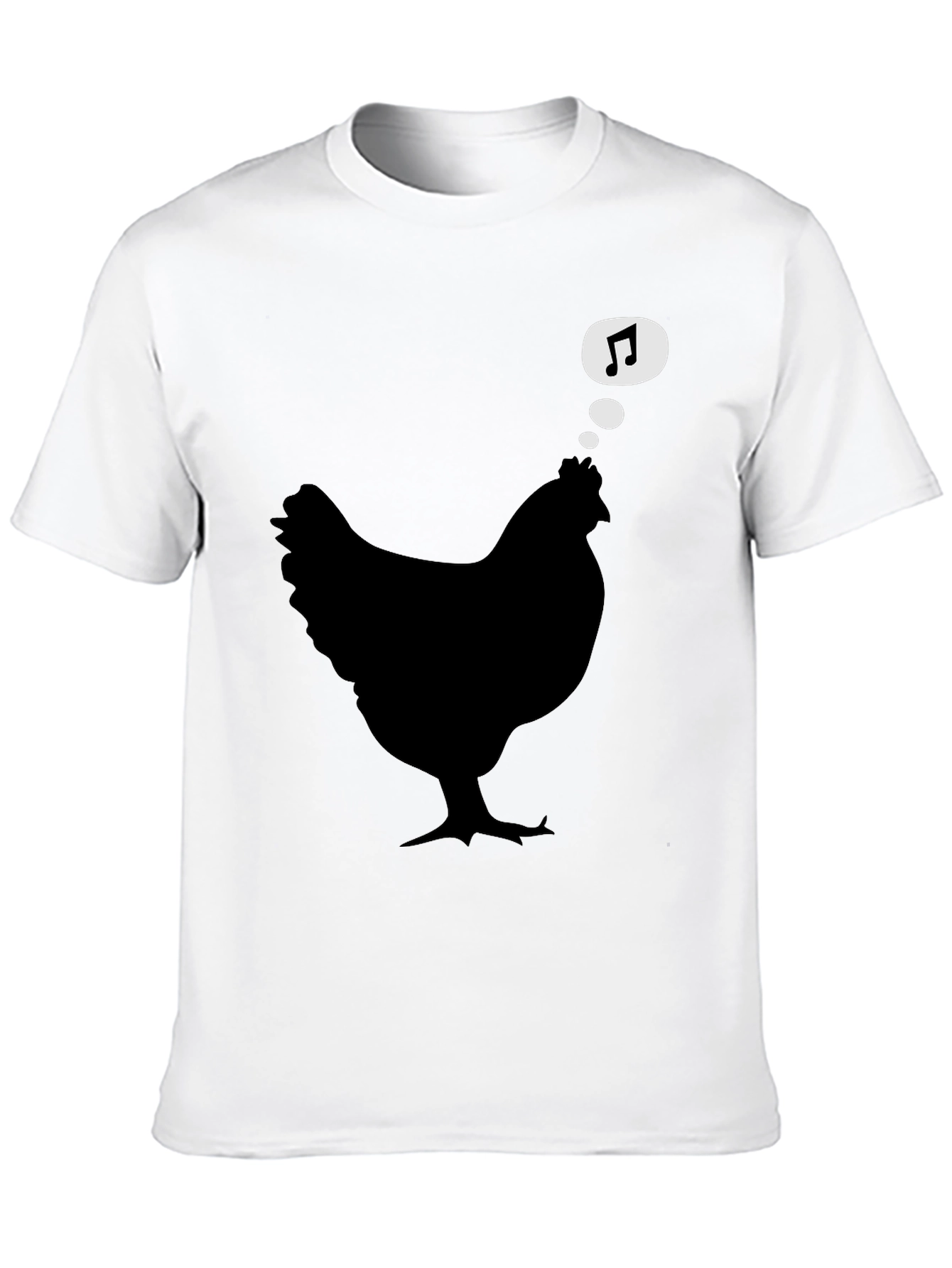 Chicken Music Lover Black T-Shirt