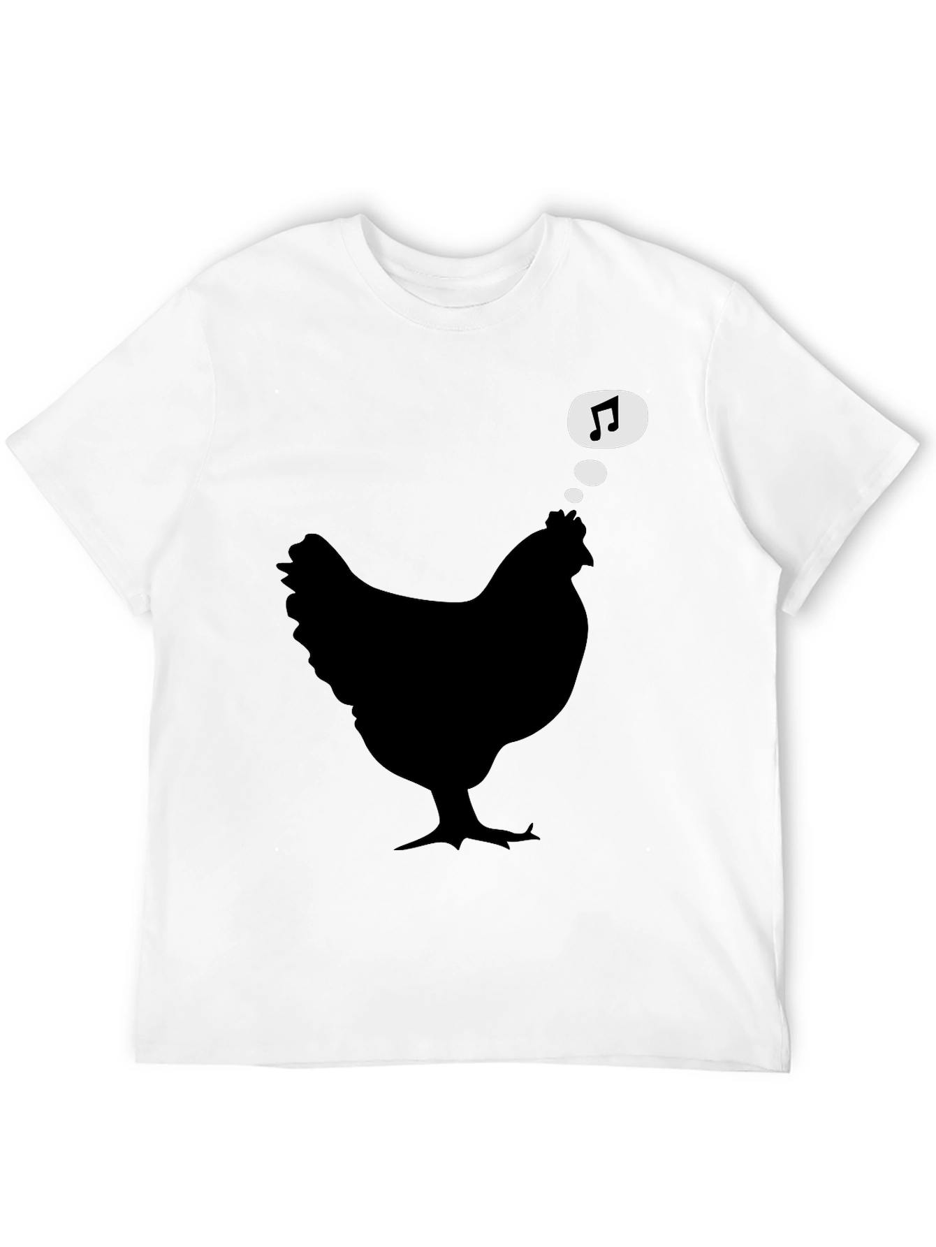 Chicken Music Lover Black T-Shirt