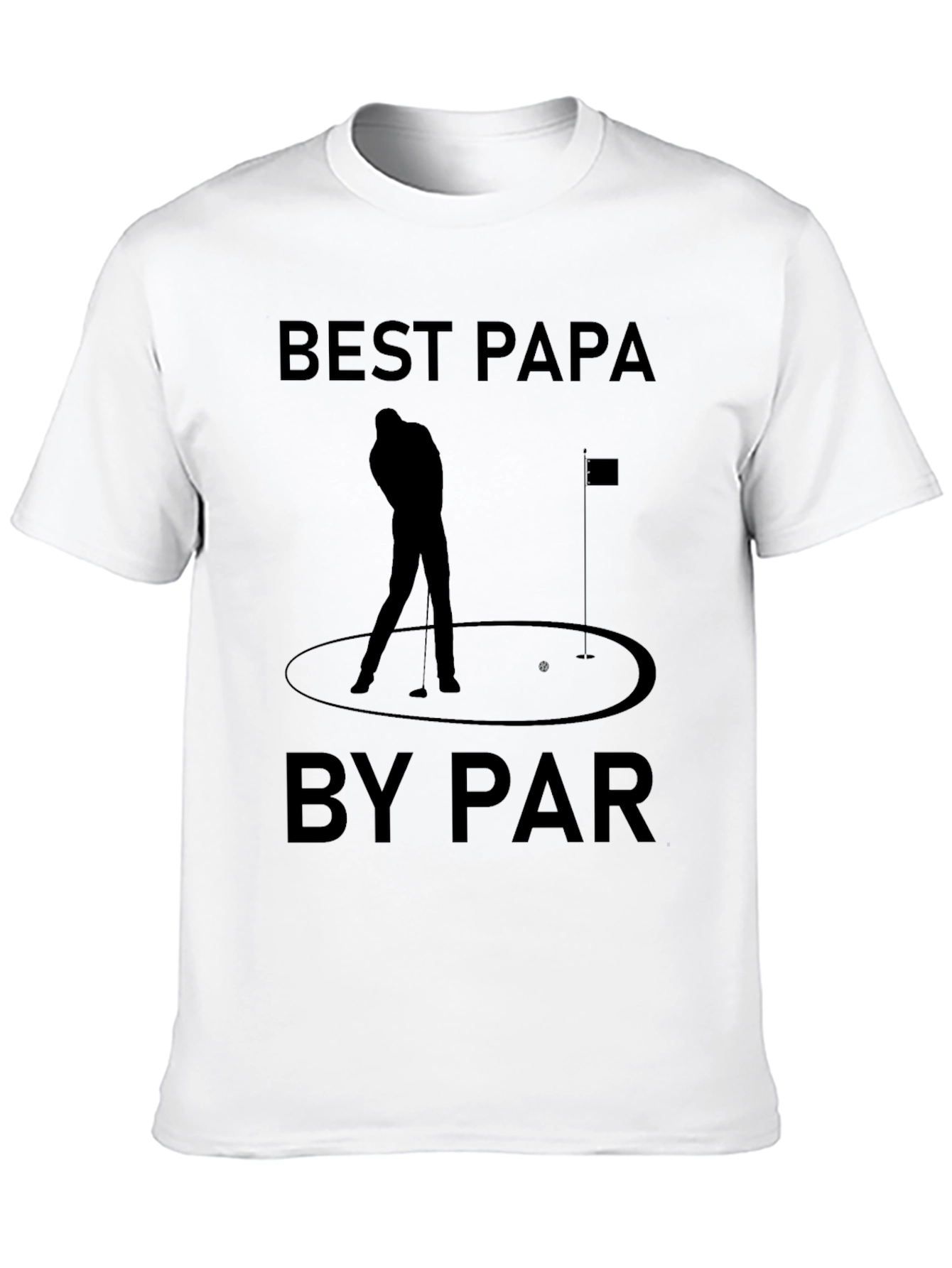Best Papa by Par Mens Black T-Shirt
