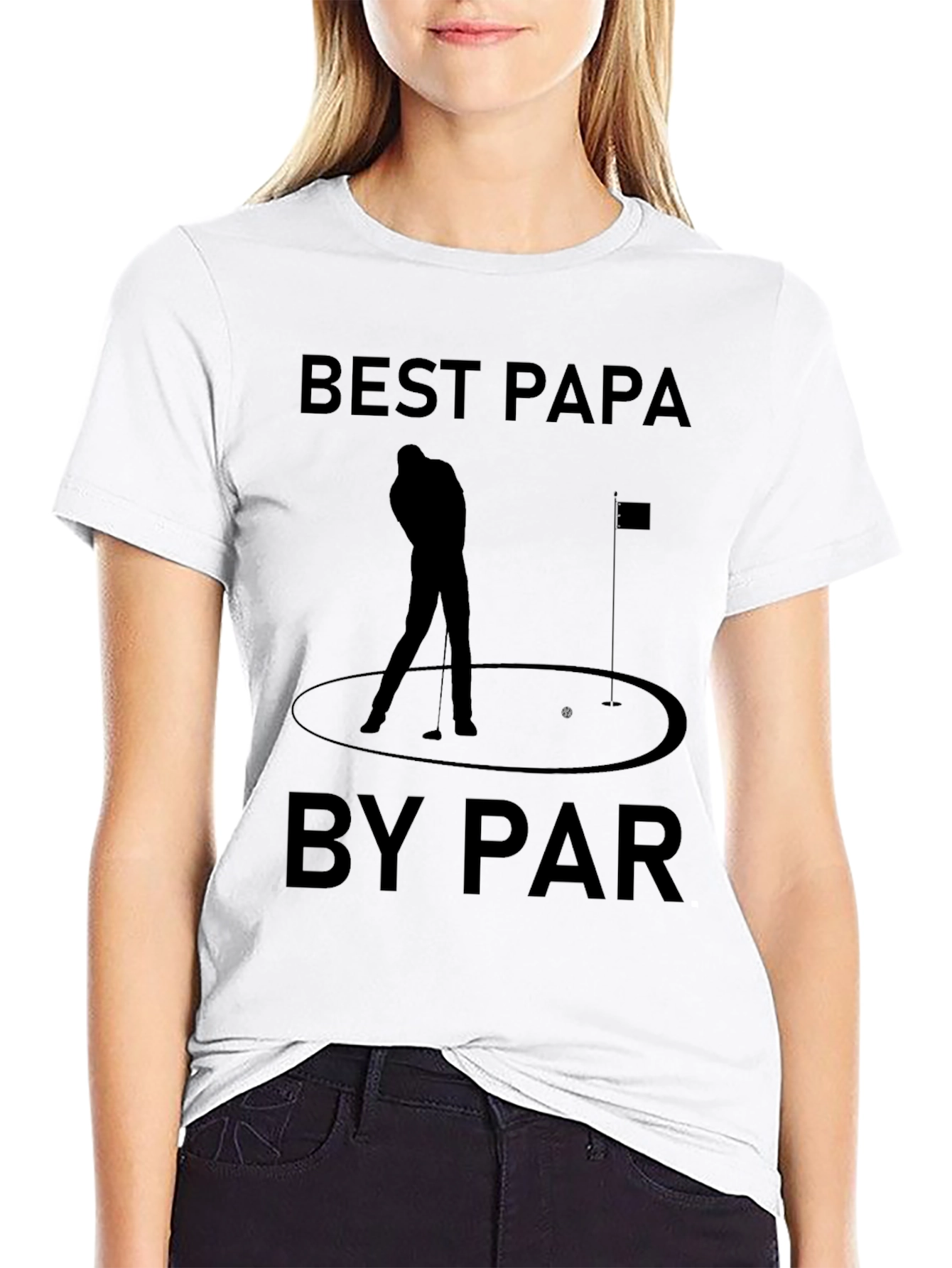 Best Papa by Par Mens Black T-Shirt