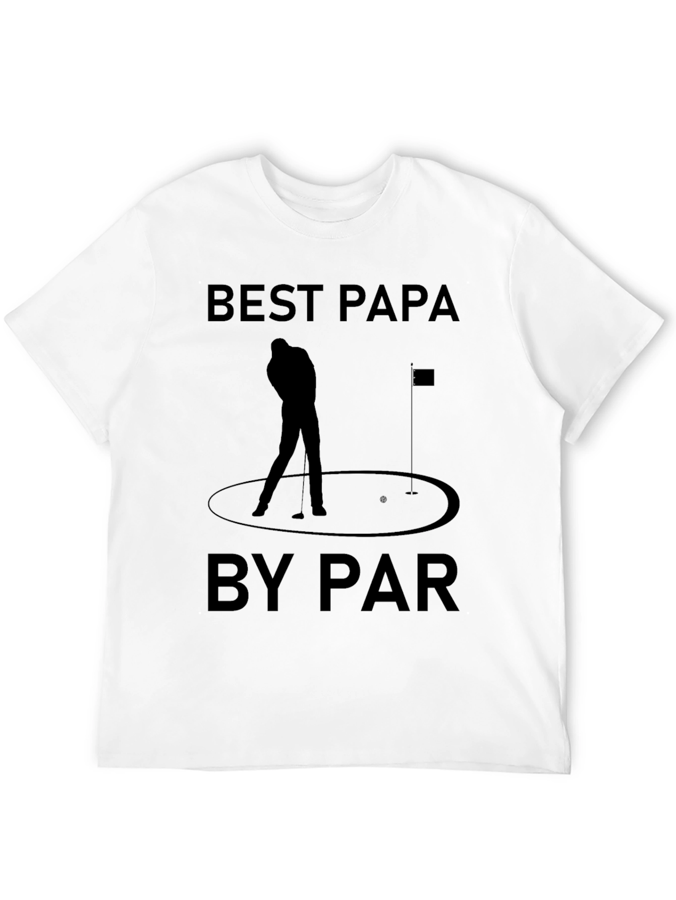 Best Papa by Par Mens Black T-Shirt