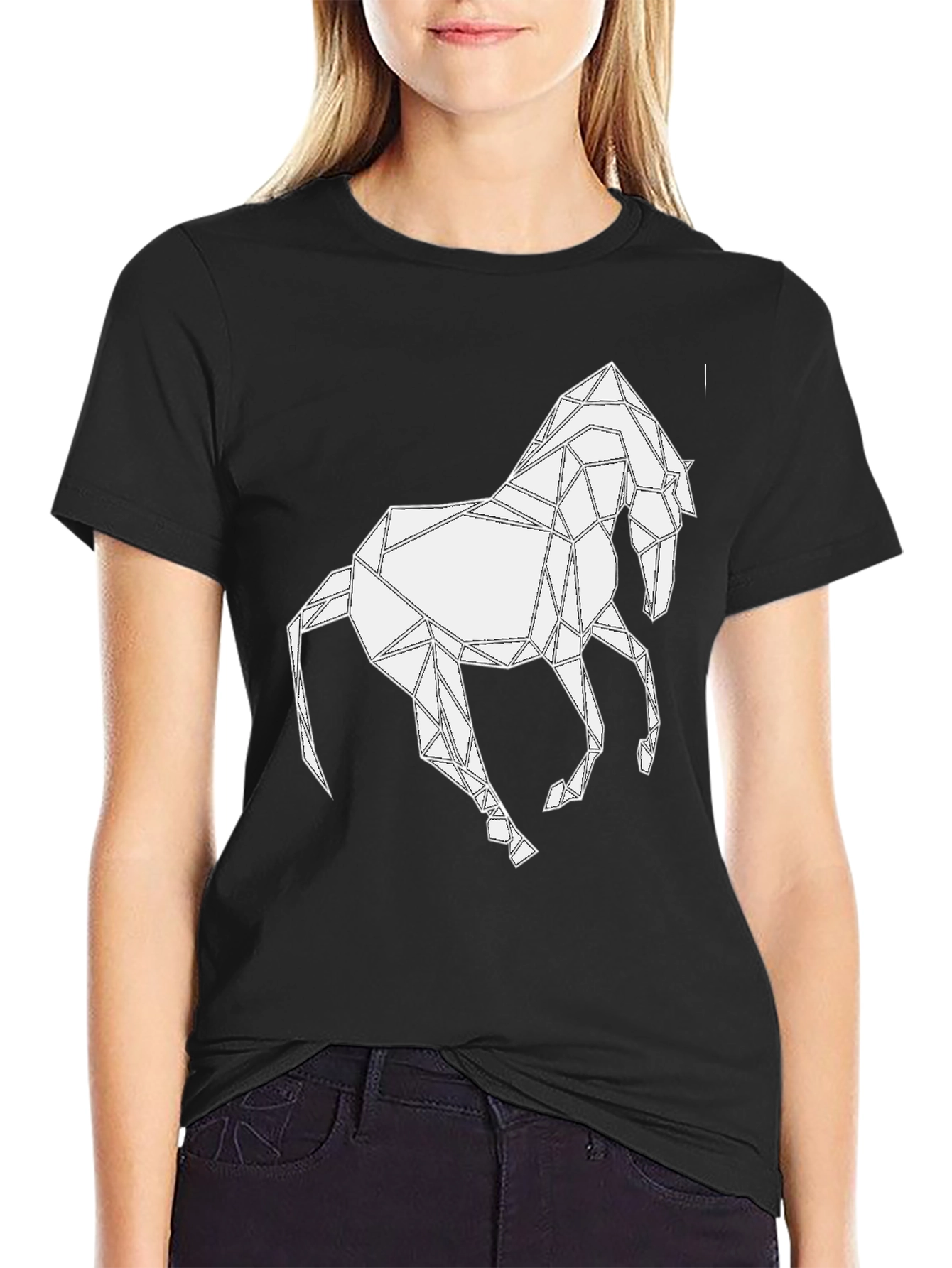 Geometric Horse Graphic T-Shirt
