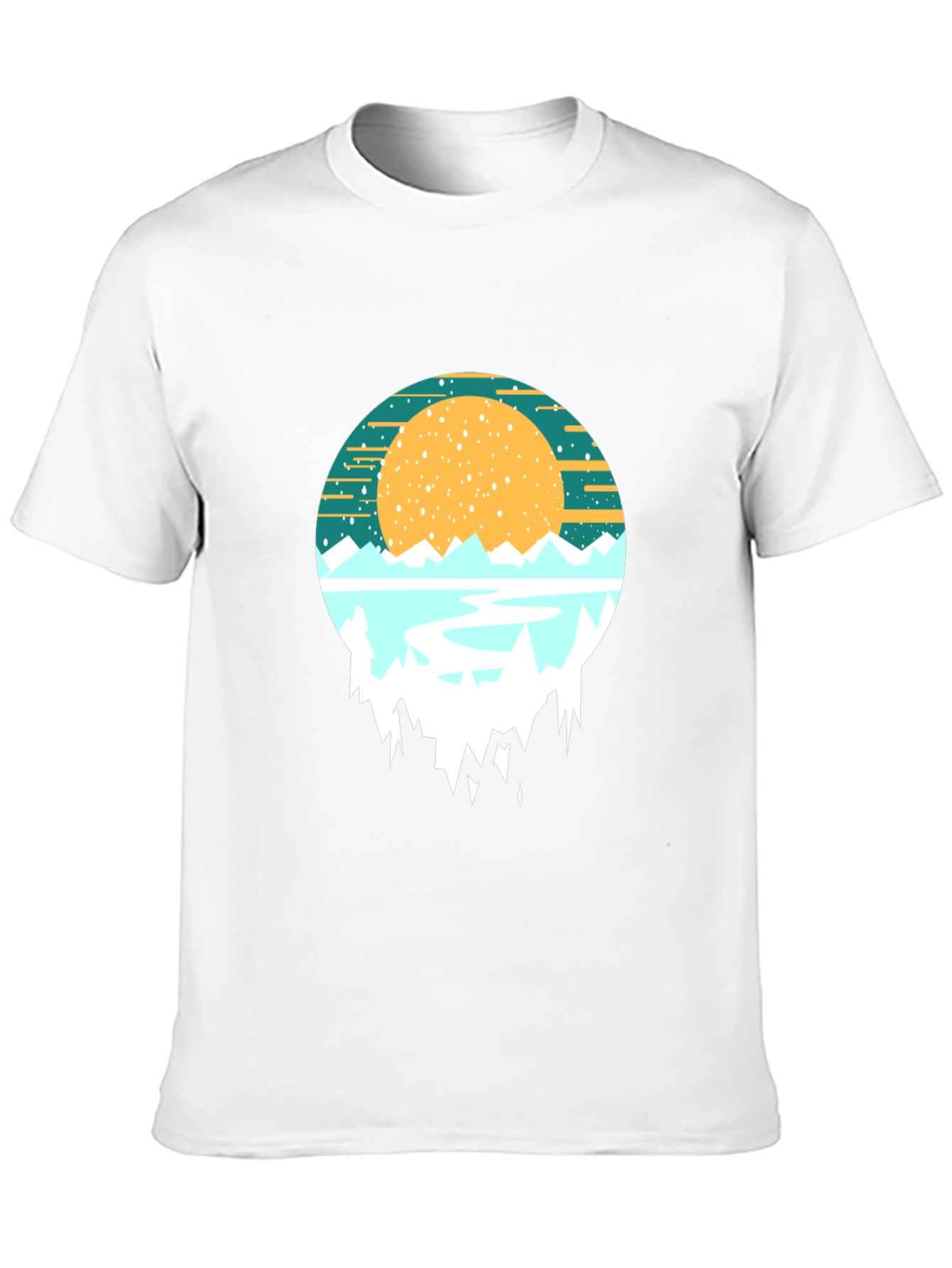 Mountain Sunset Graphic Tee - Nature Inspired Shirt