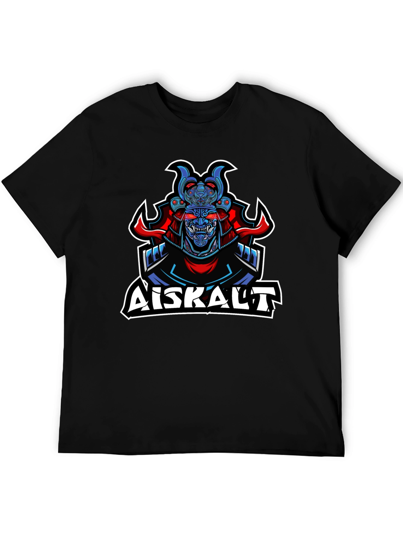 Samurai Graphic Print Black T-Shirt