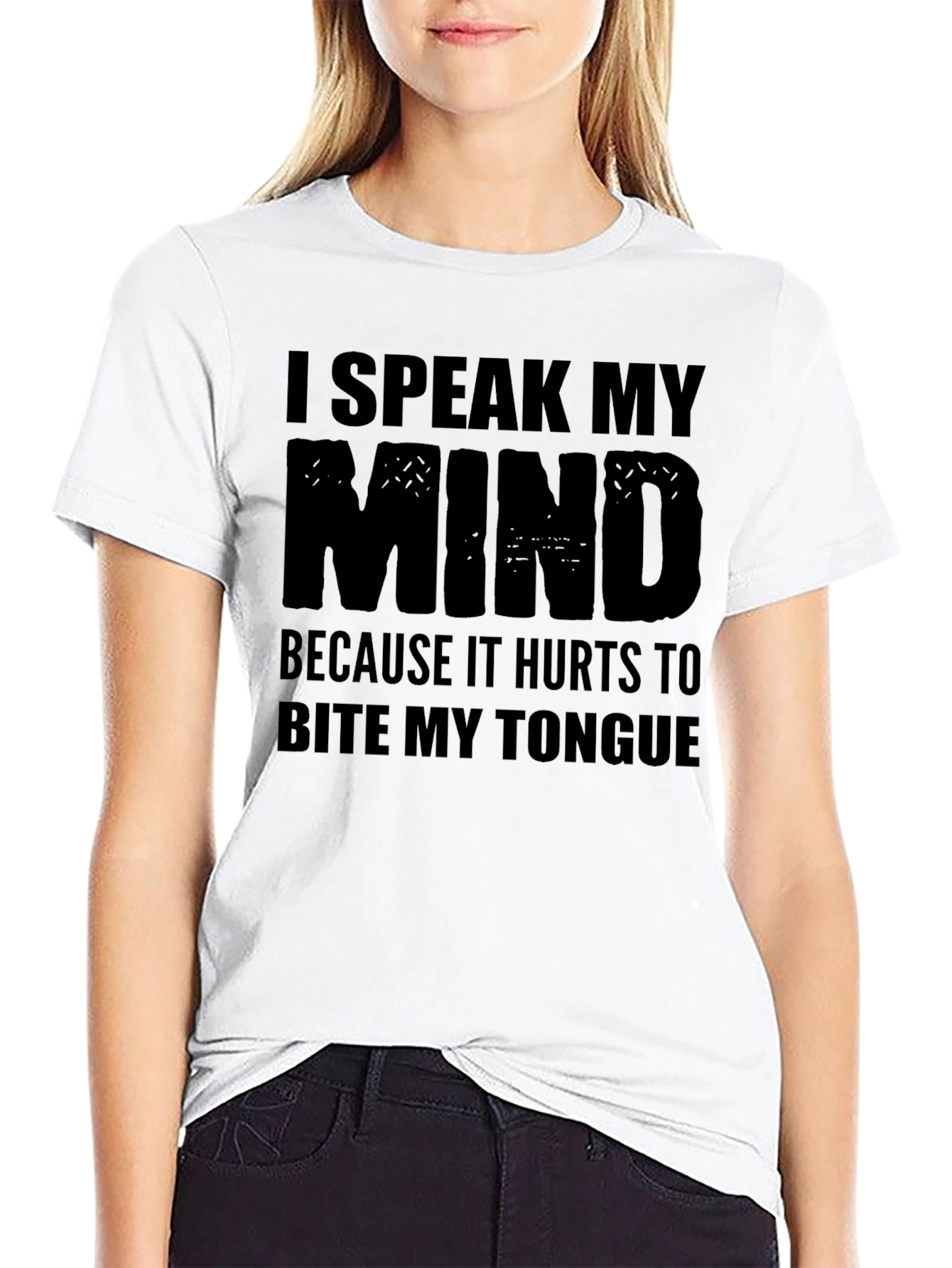 Speak My Mind Black Graphic Tee