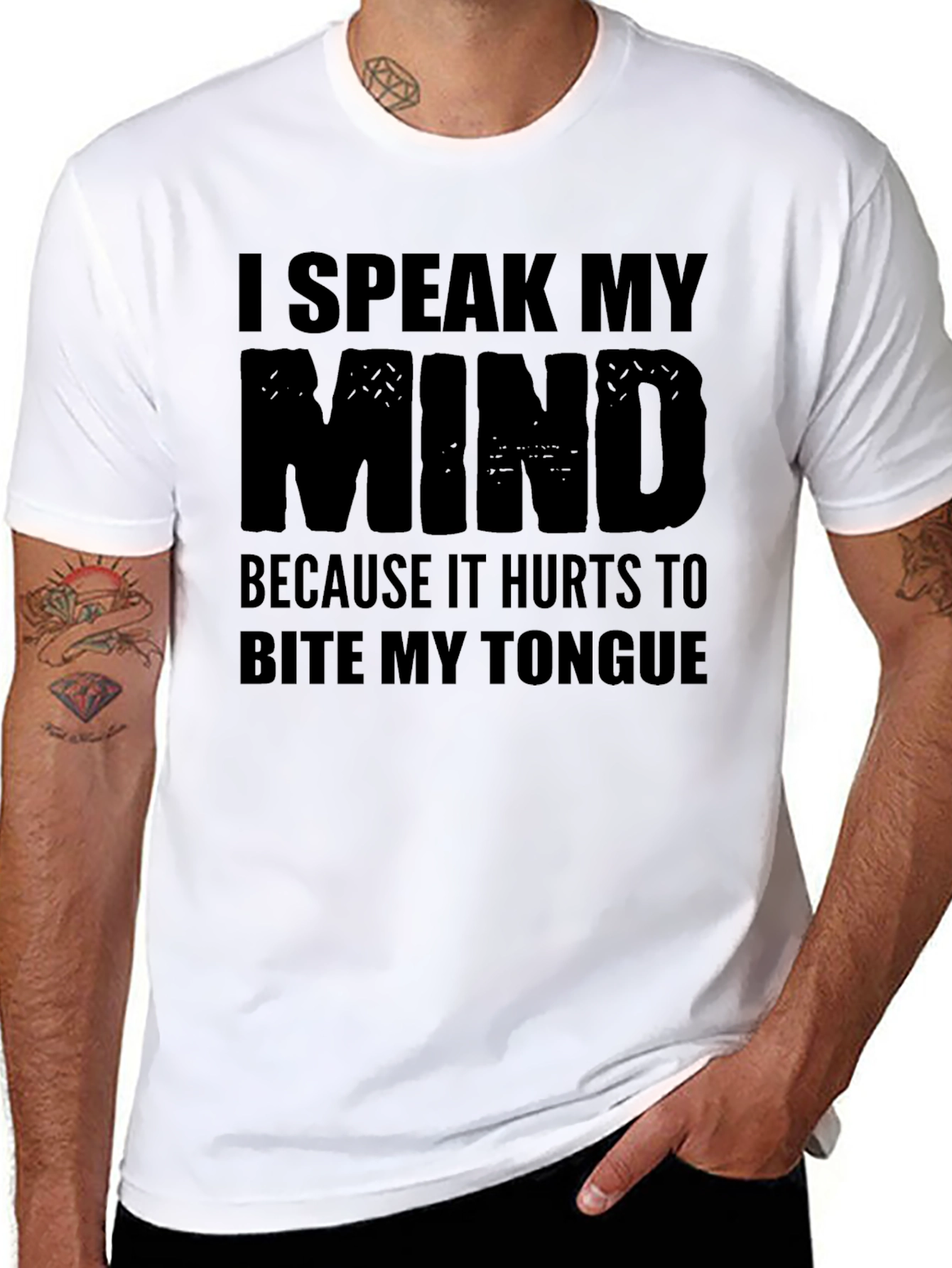 Speak My Mind Black Graphic Tee