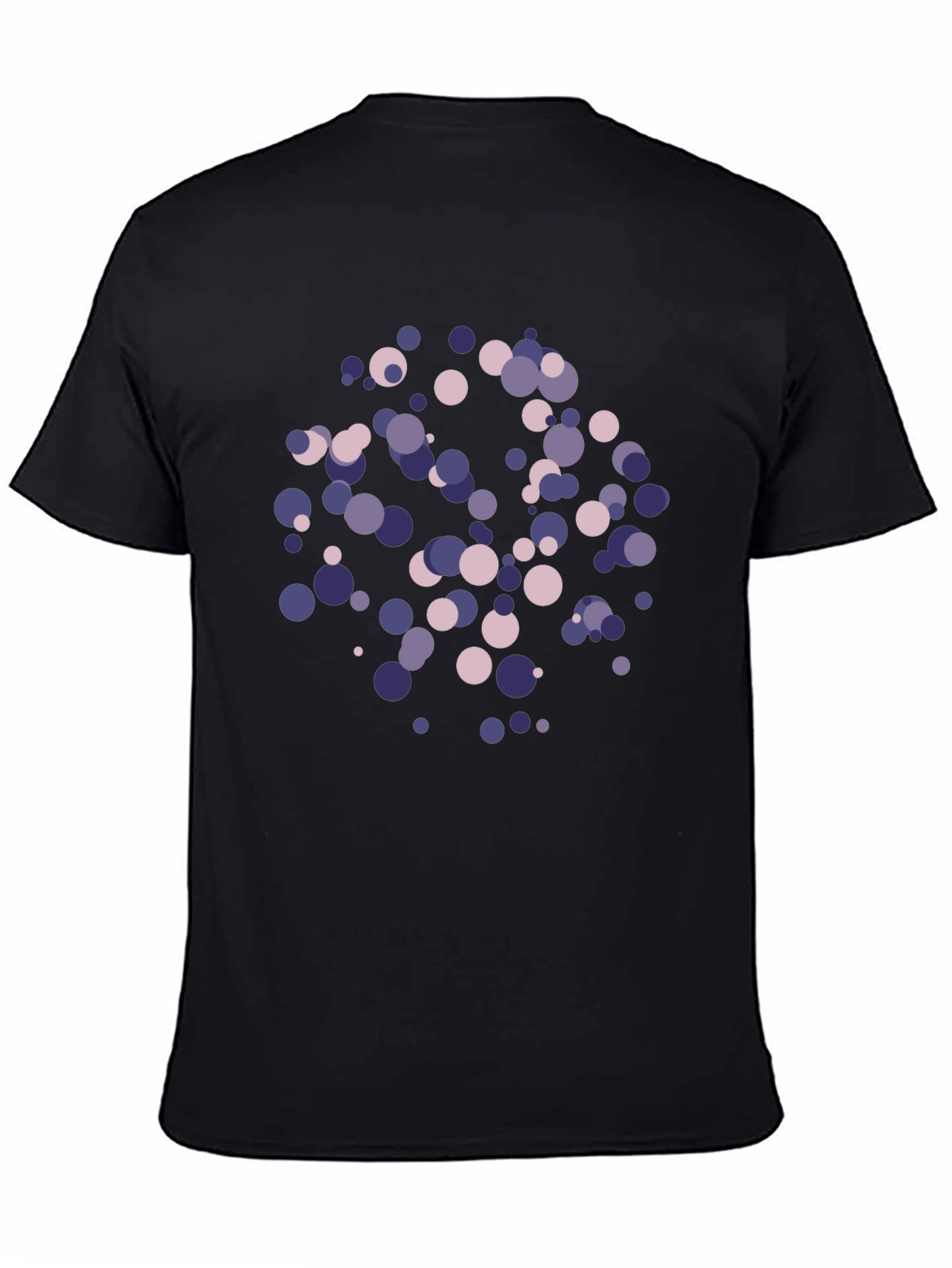 Abstract Circle Pattern Black T-Shirt