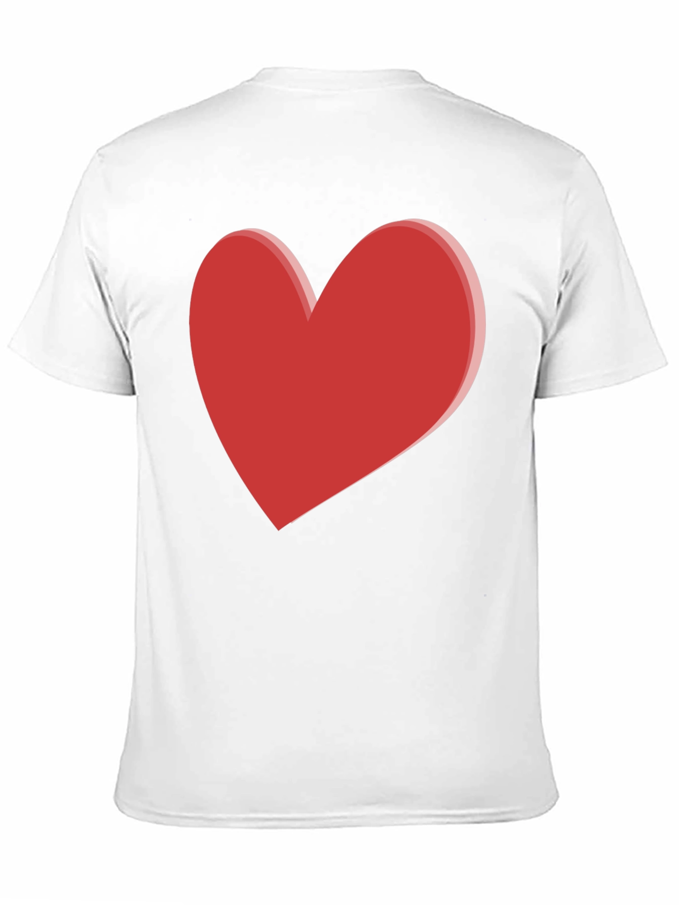 Bold Red Heart Graphic Black T-Shirt