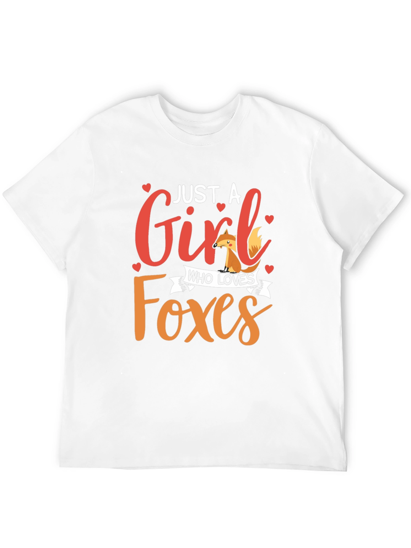 Just A Girl Who Loves Foxes Black Graphic Tee