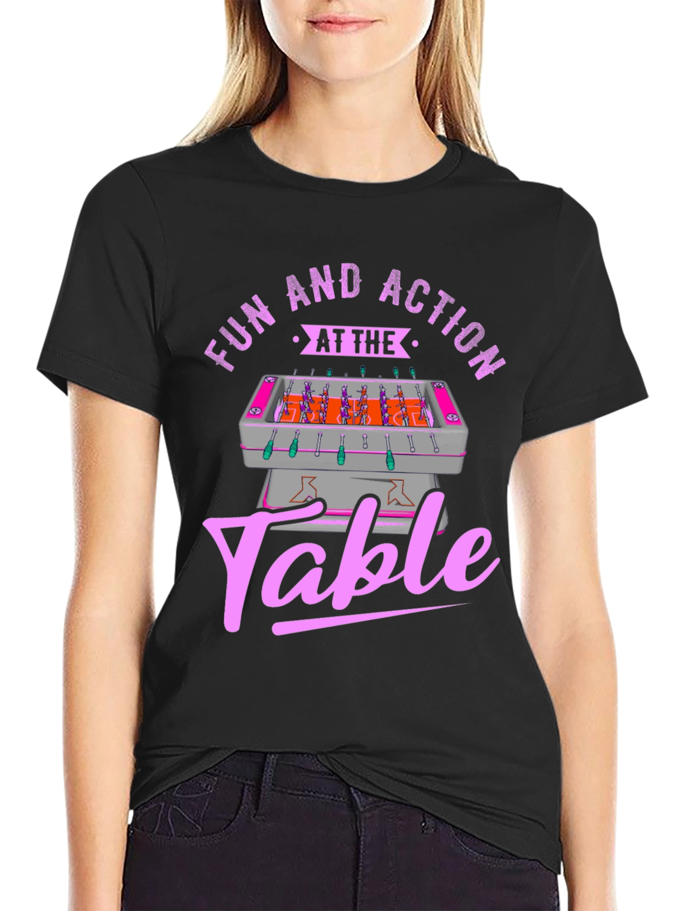 Fun and Action Table T-Shirt - Foosball Graphic Tee