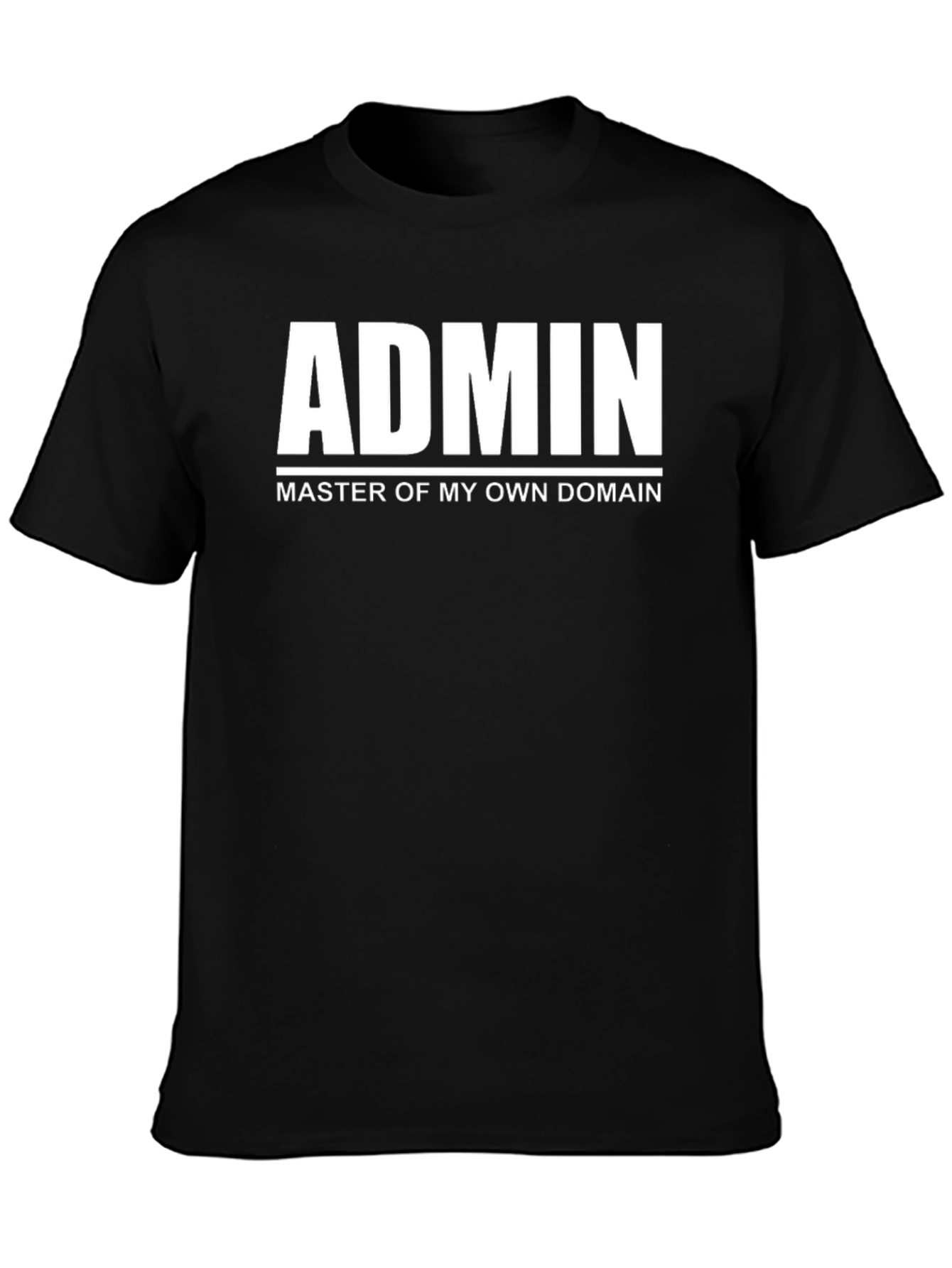 Admin Master of My Domain Black Graphic Tee