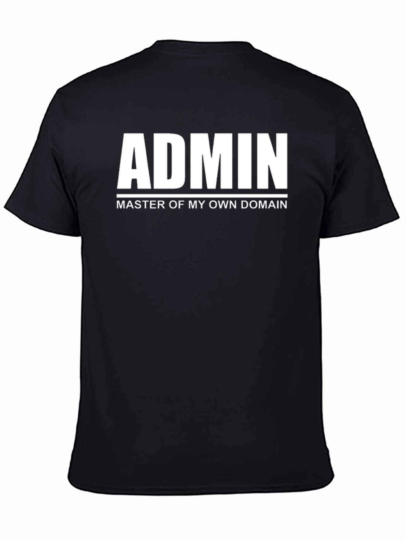 Admin Master of My Domain Black Graphic Tee