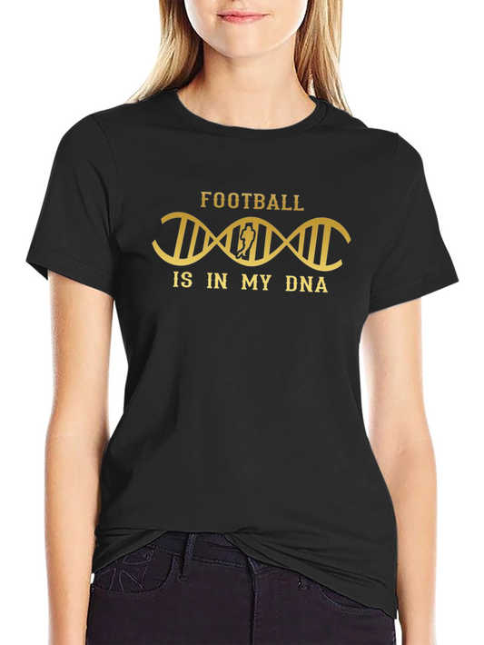 Football DNA Graphic T-Shirt - Black